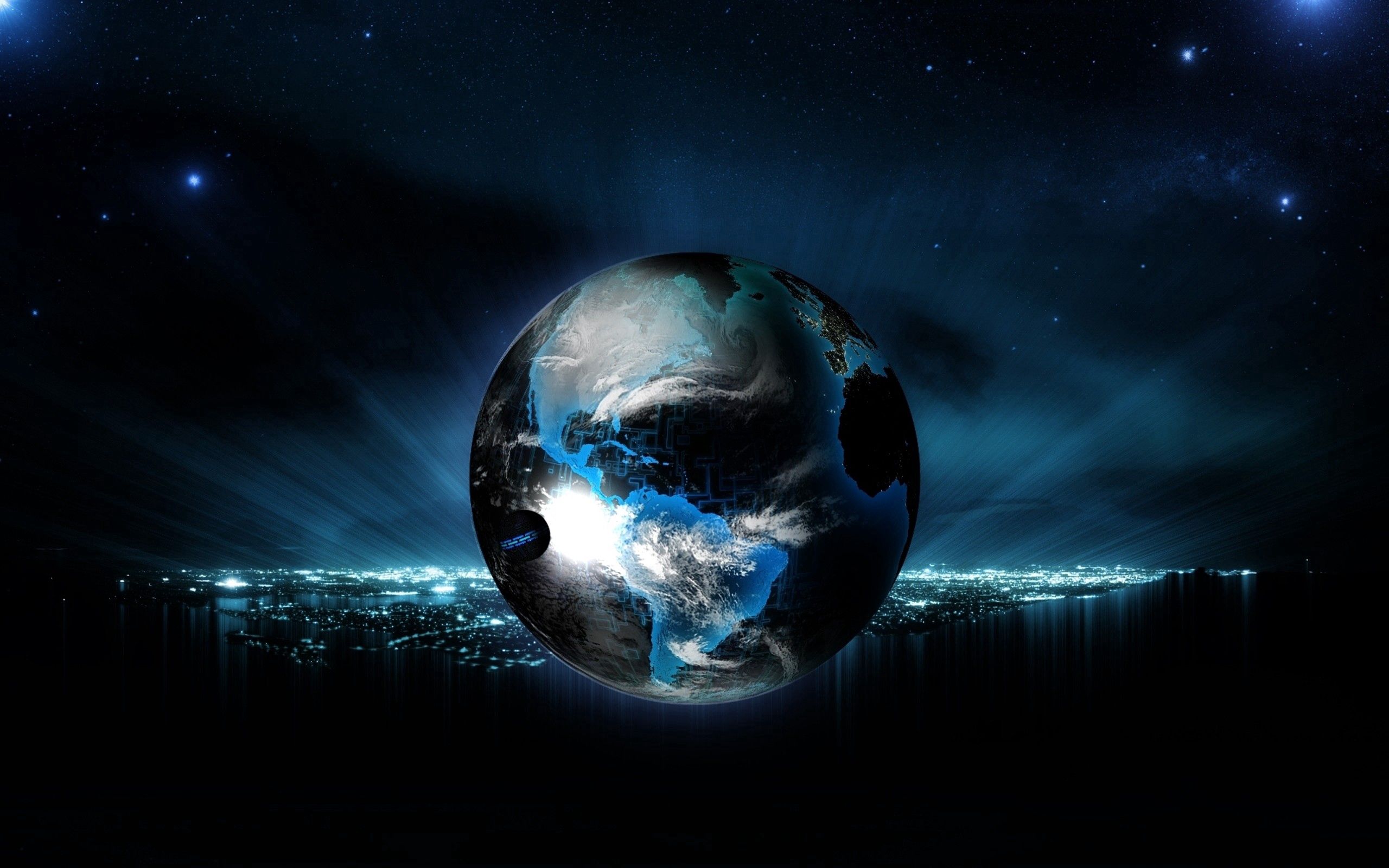 globe, neon, abstract, background, shine, light, ball, planet 2160p