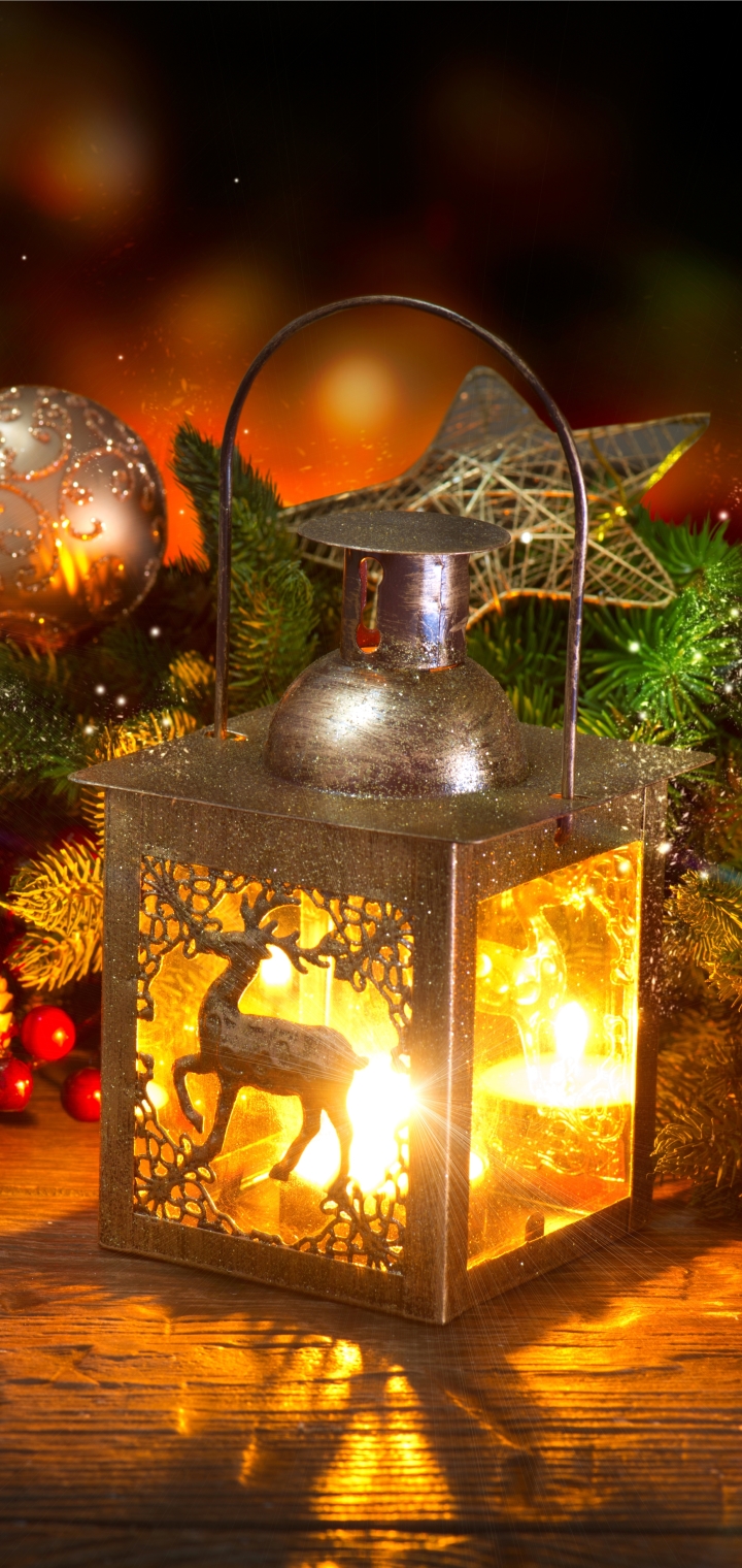 Download mobile wallpaper Light, Christmas, Holiday, Lantern, Decoration, Candle for free.