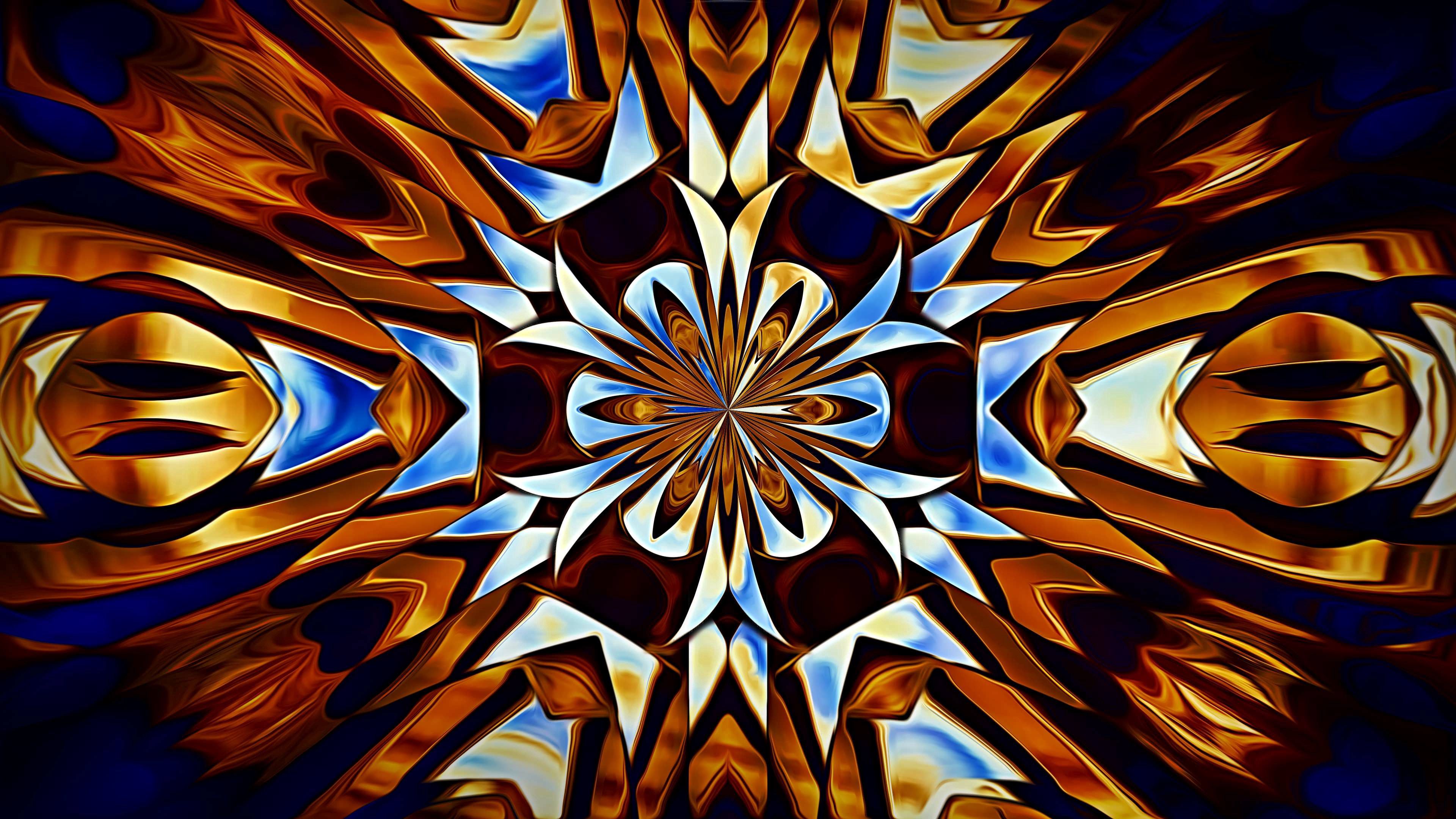 kaleidoscope, abstract, pattern, fractal, symmetry Full HD