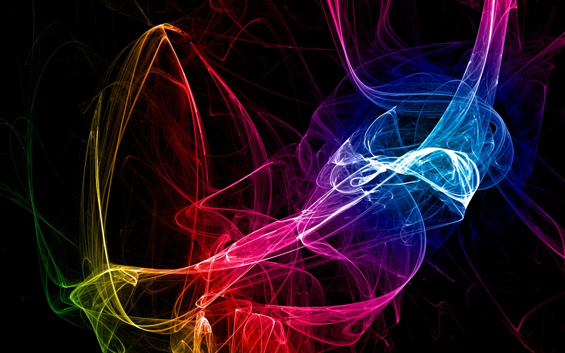 iridescent, abstract, smoke, rainbow, bright, dymovoy Phone Background