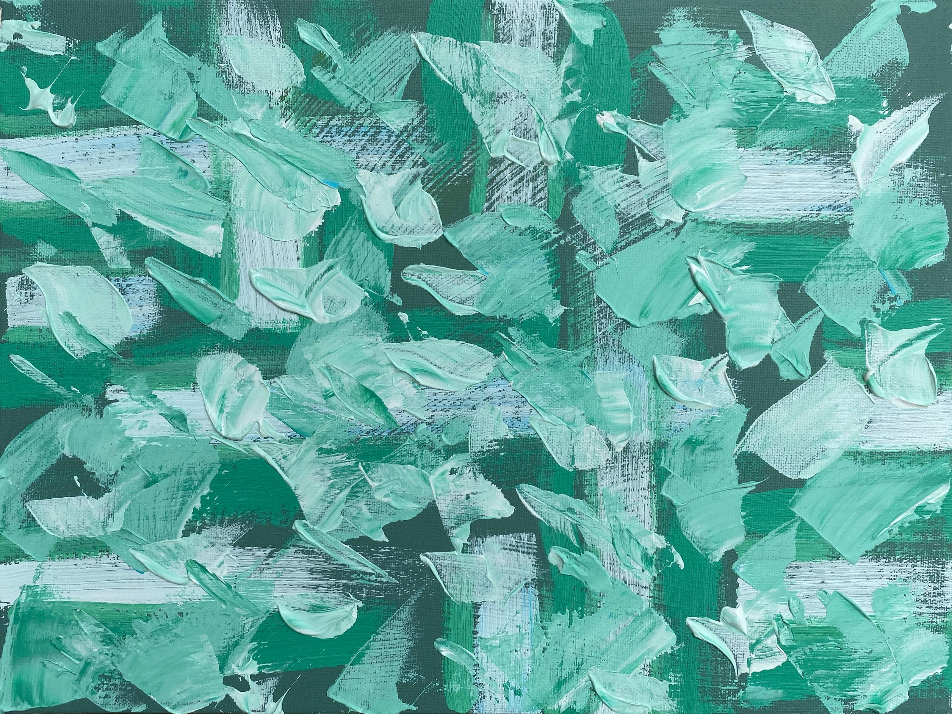 paint, mint, abstract, canvas, smears, strokes Phone Background
