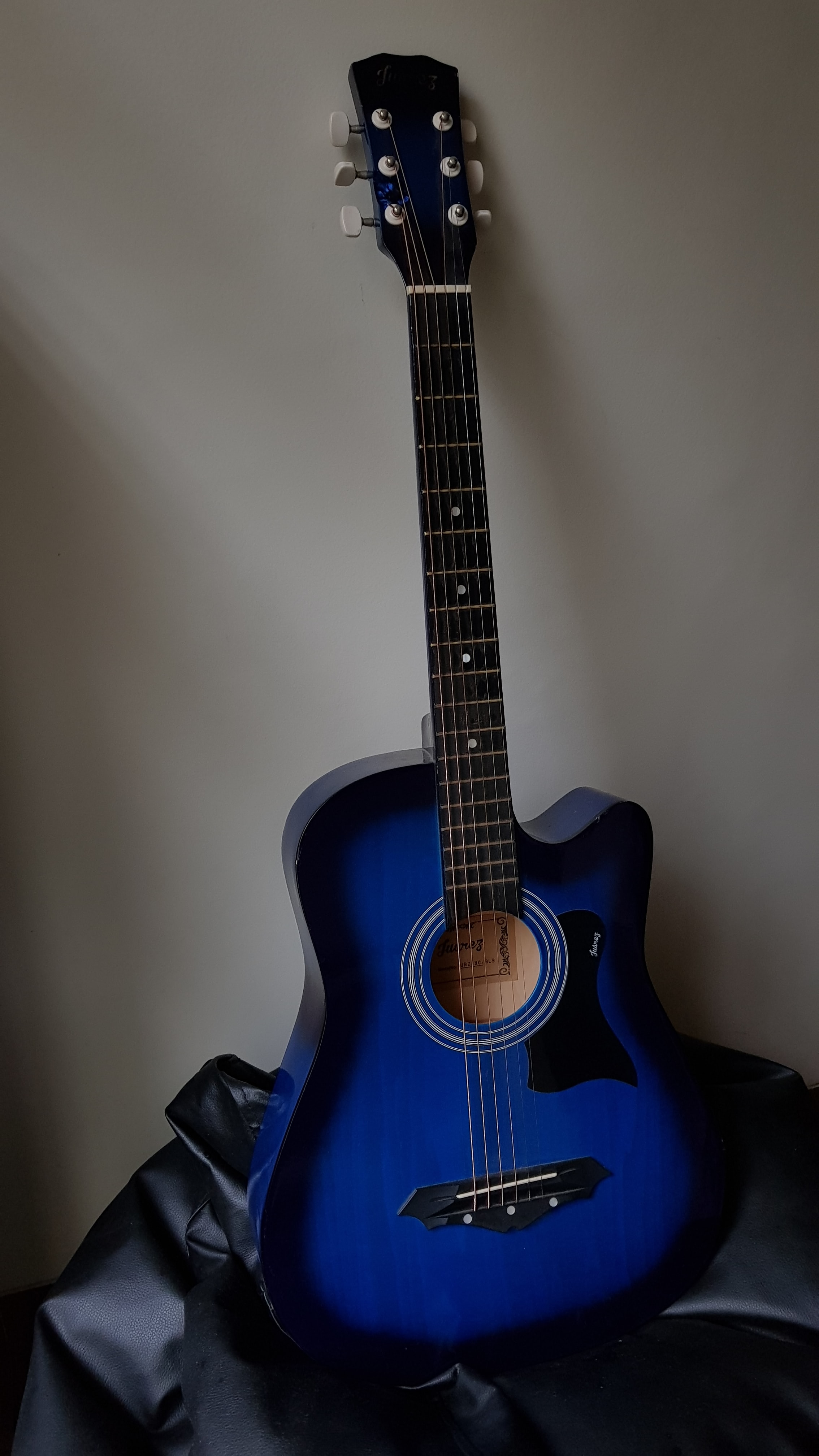 guitar, blue, music, musical instrument High Definition image