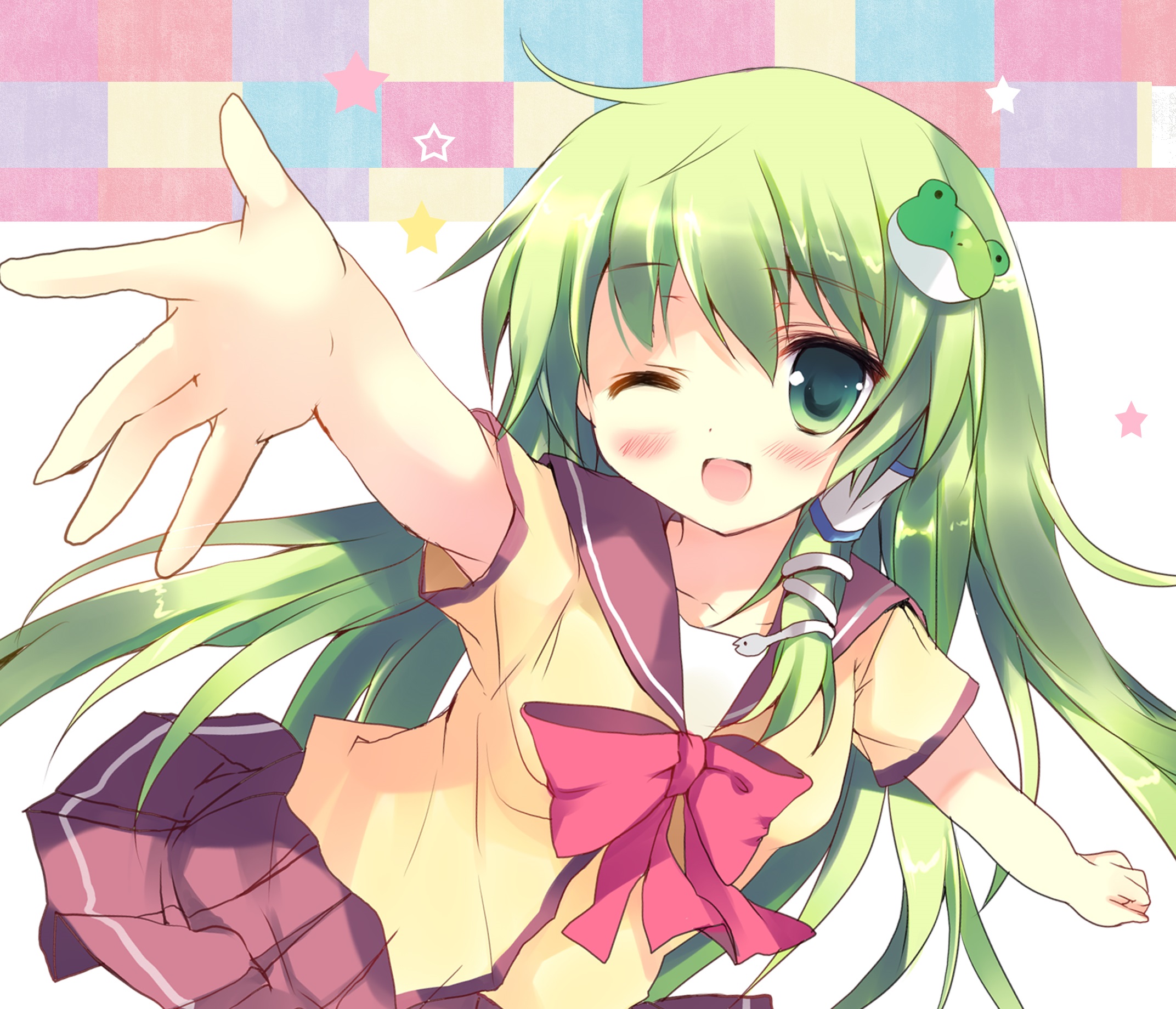 Кочия. Sanae kochiya этти. Sanae kochiya Wallpaper.