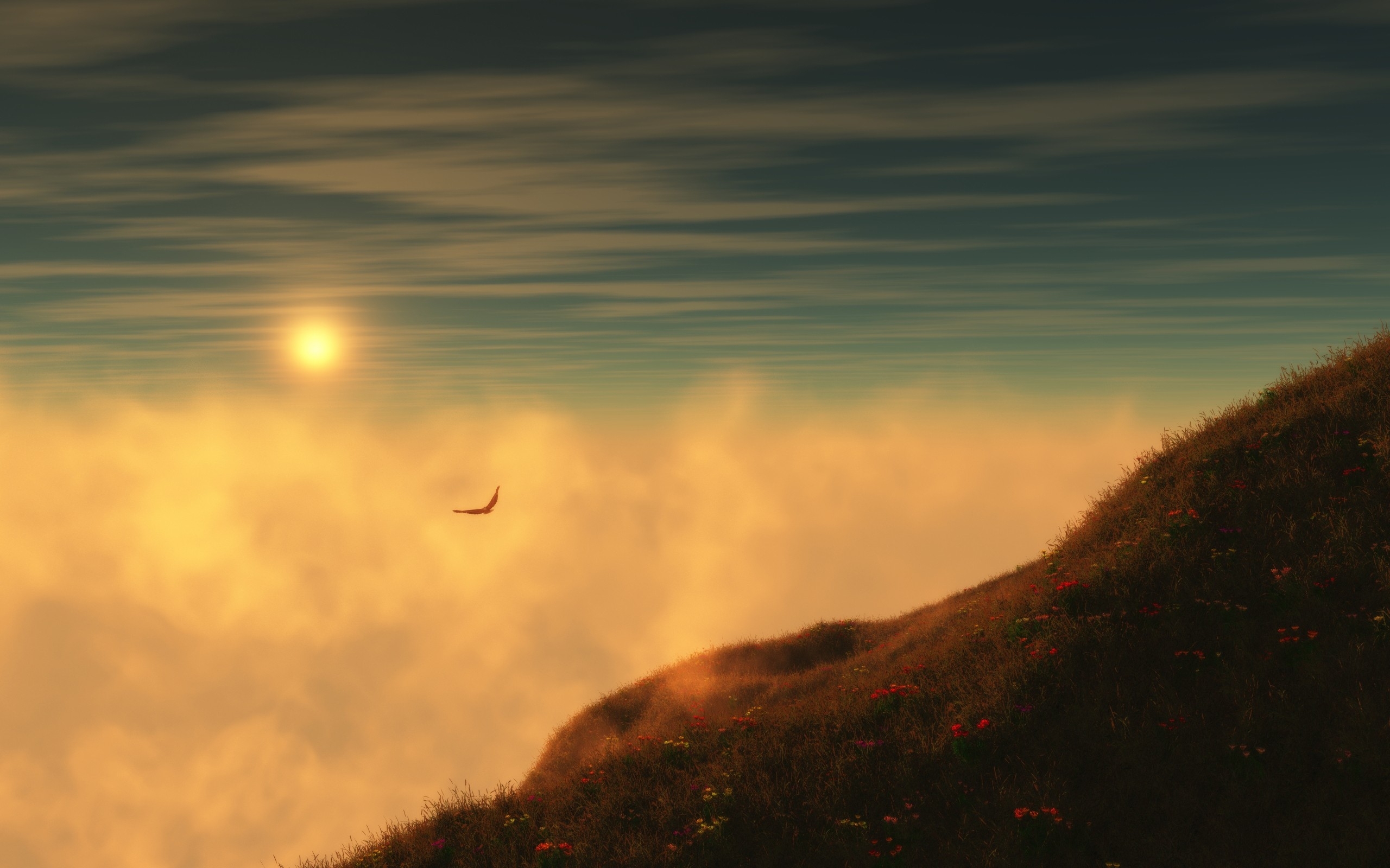 Download mobile wallpaper Clouds, Sunset, Landscape for free.