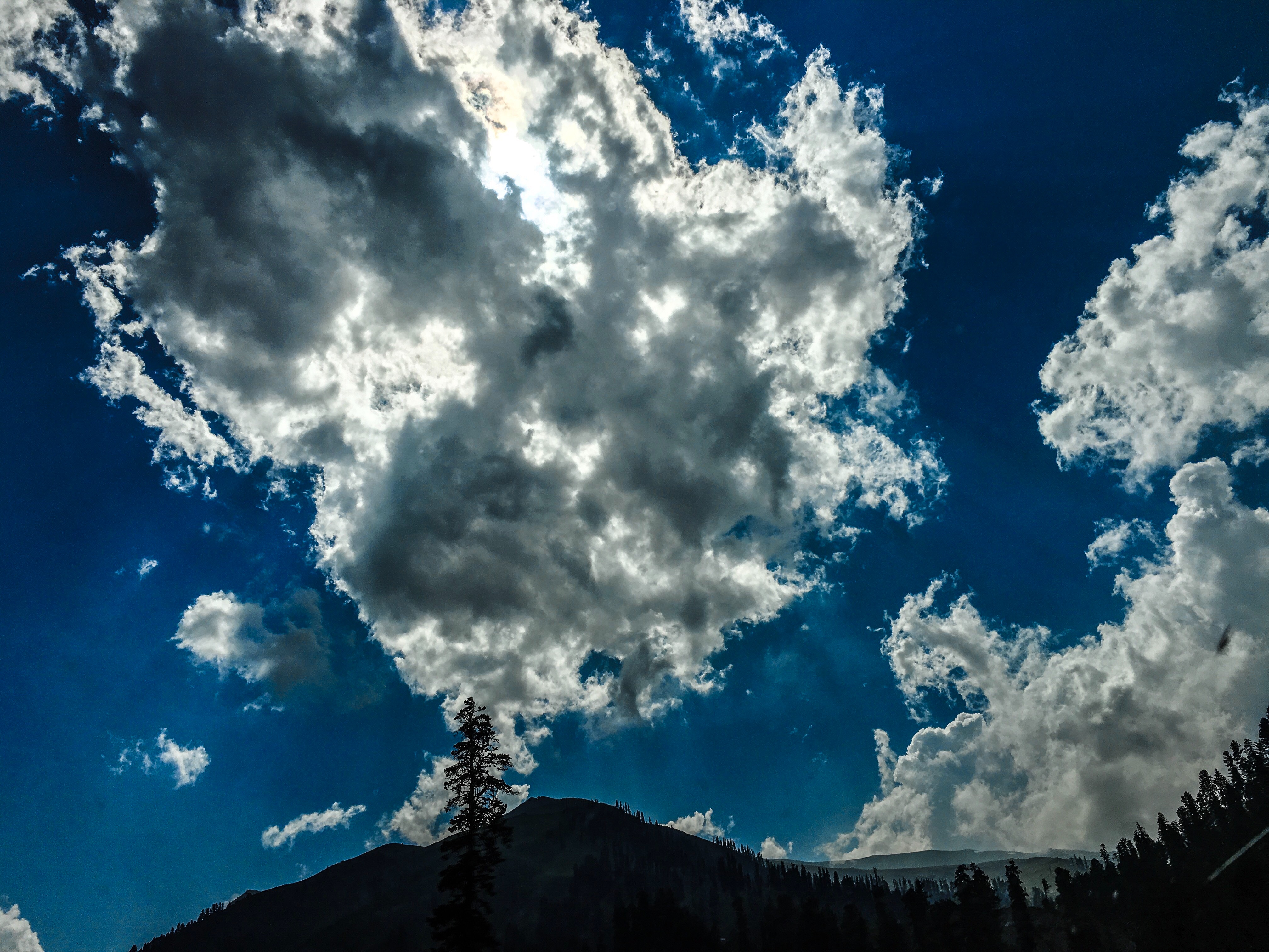 clouds, nature, sky, mainly cloudy, overcast QHD