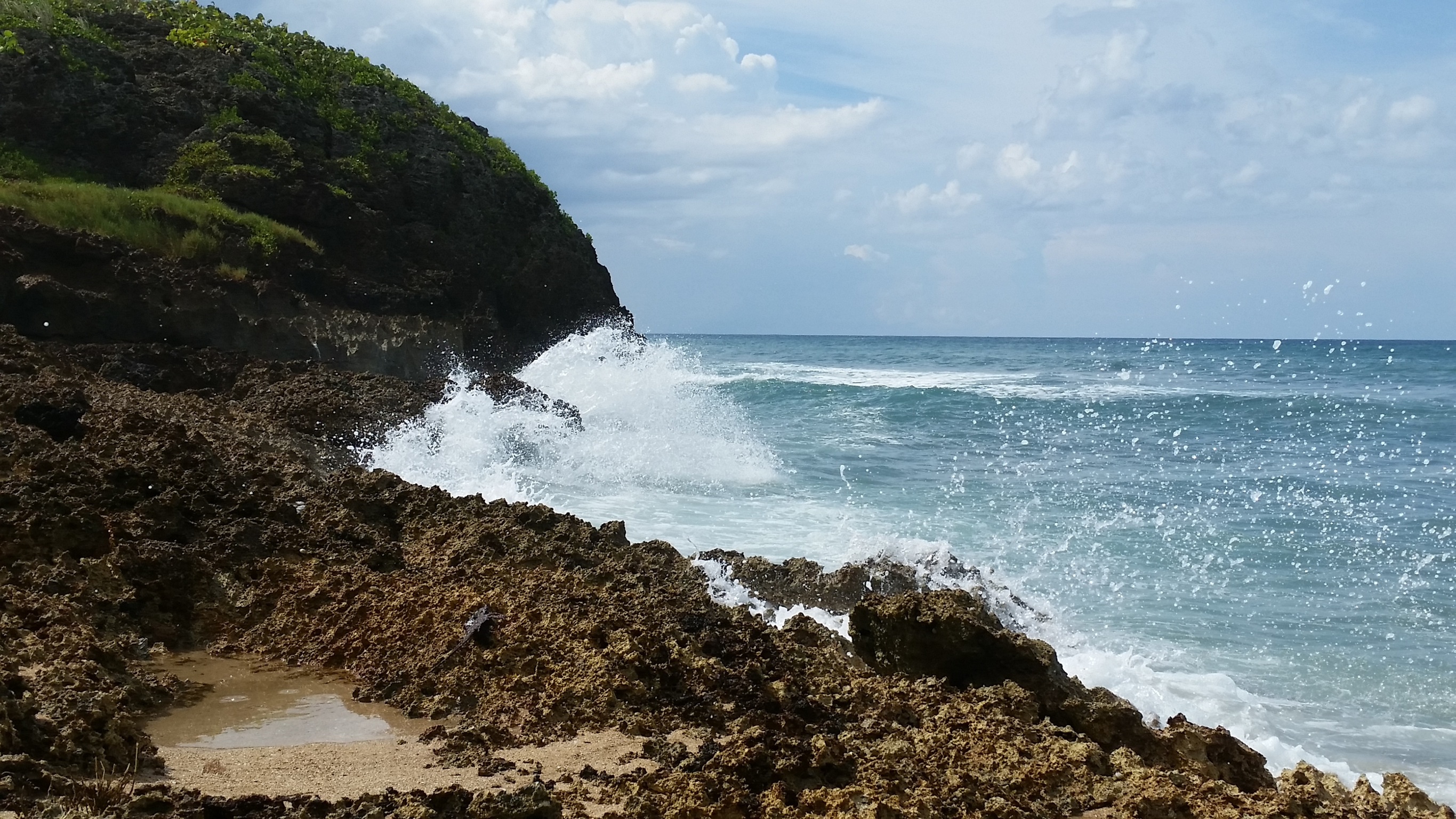 nature, waves, shore, bank, ocean, spray