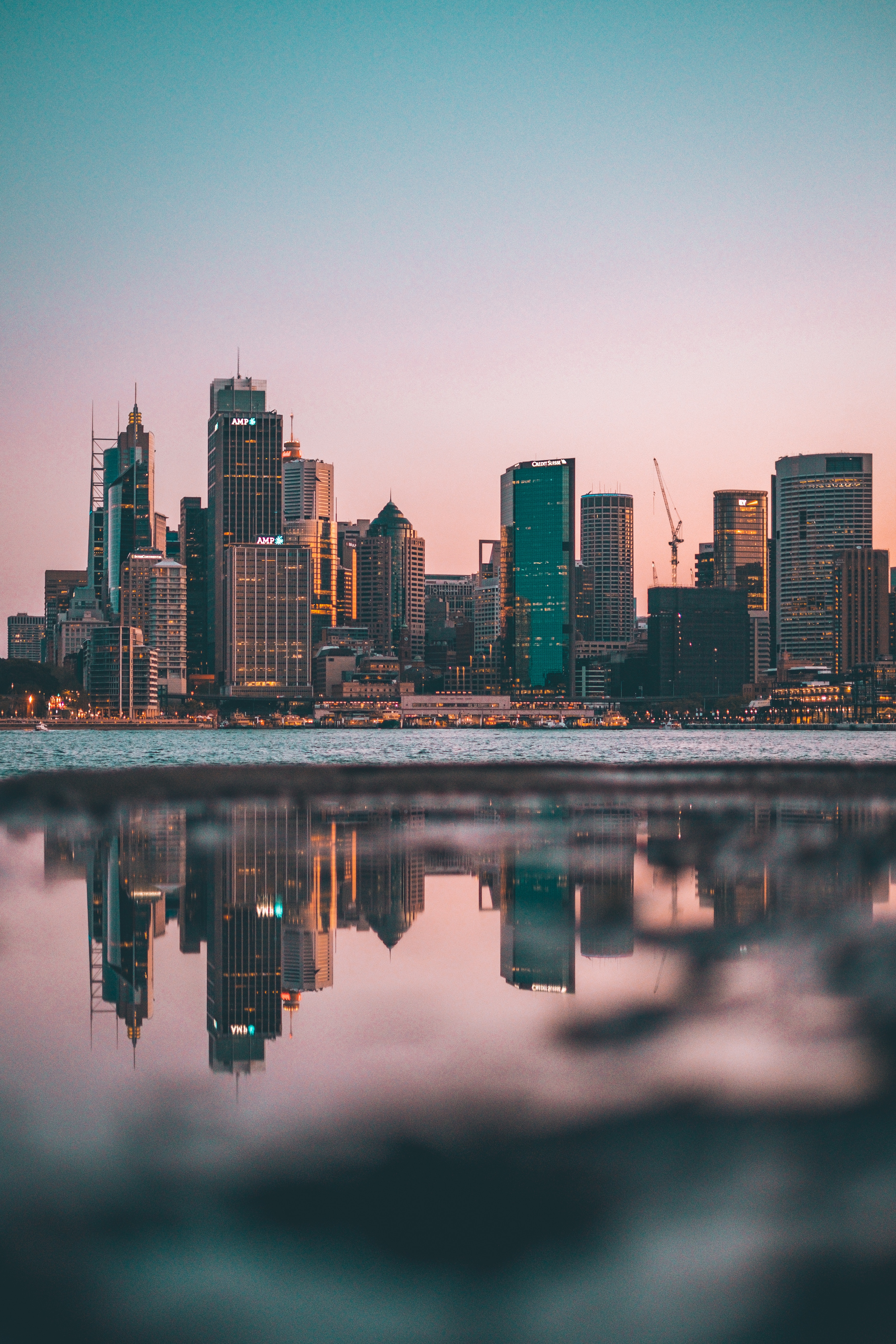 australia, cities, sunset, city, panorama