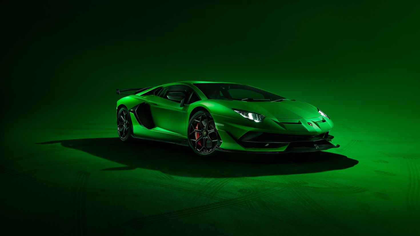 Lamborghini авентадор зеленый