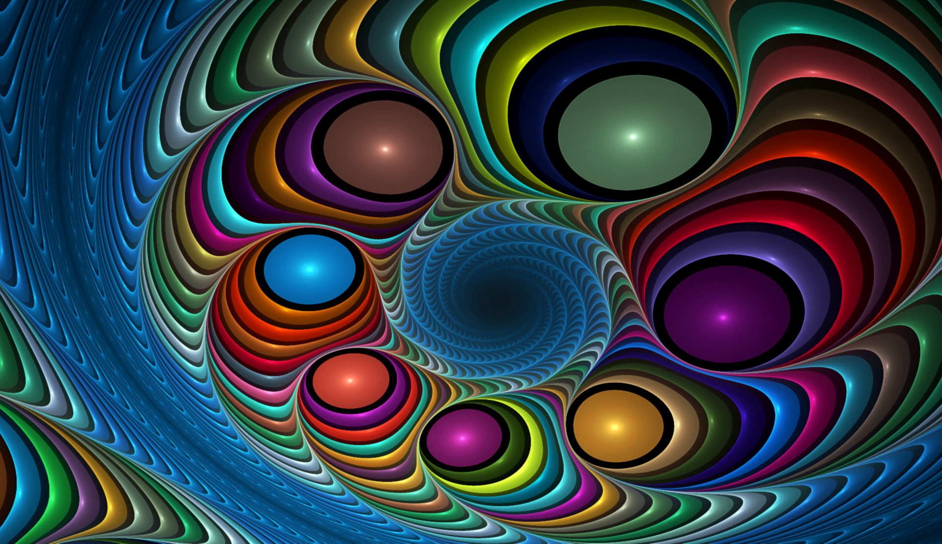Free download wallpaper Multicolored, Motley, Stains, Spots, Circles, Abstract, Fractal on your PC desktop