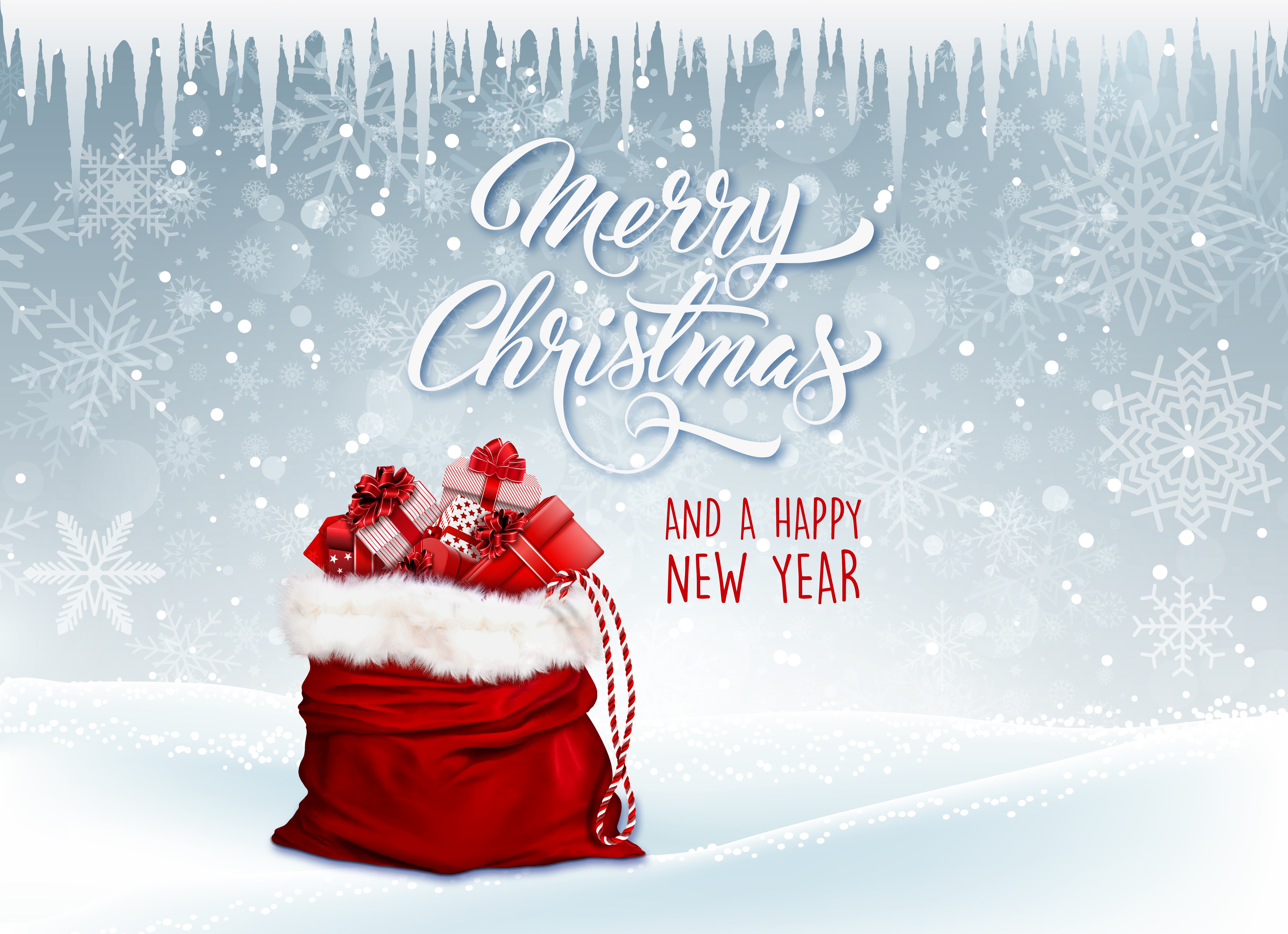 snowflake, happy new year, christmas, merry christmas, gift, holiday, bag