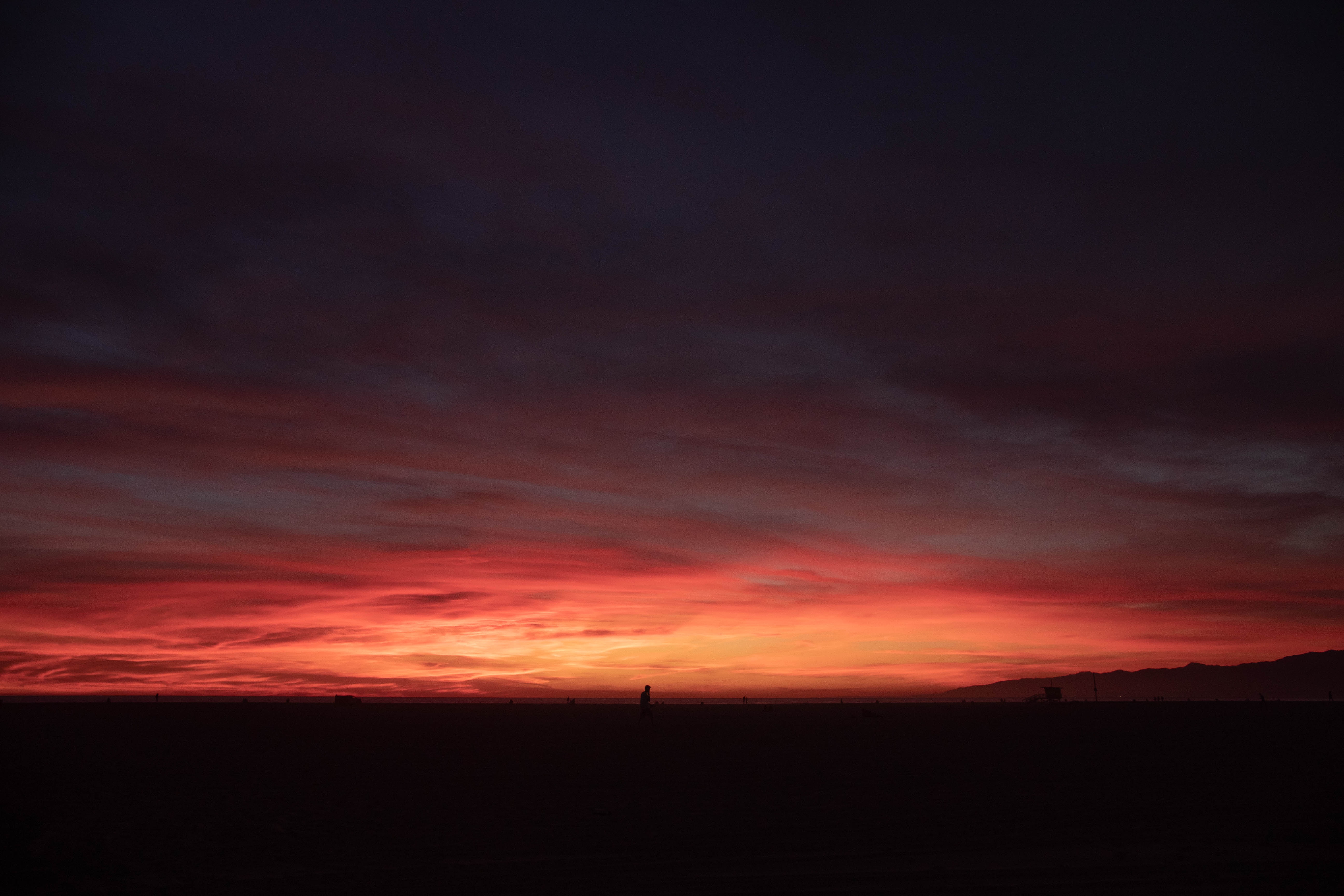 dusk, sky, twilight, horizon, dark, silhouette Smartphone Background