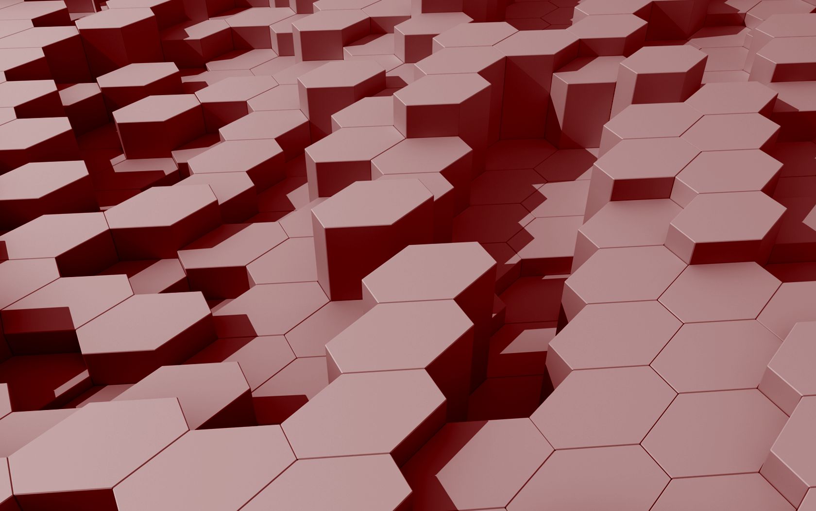 abstract, red, geometry, hexagon