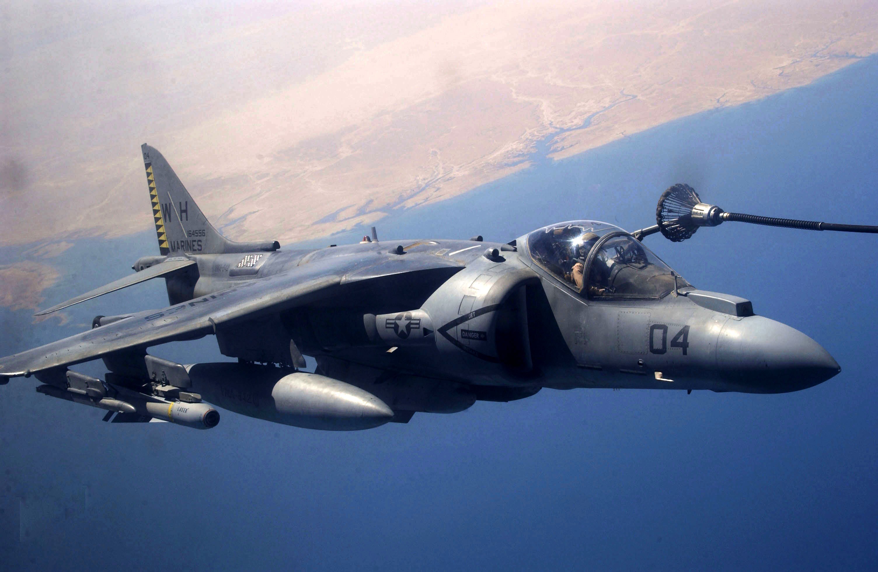 military, mcdonnell douglas av 8b harrier ii, jet fighters