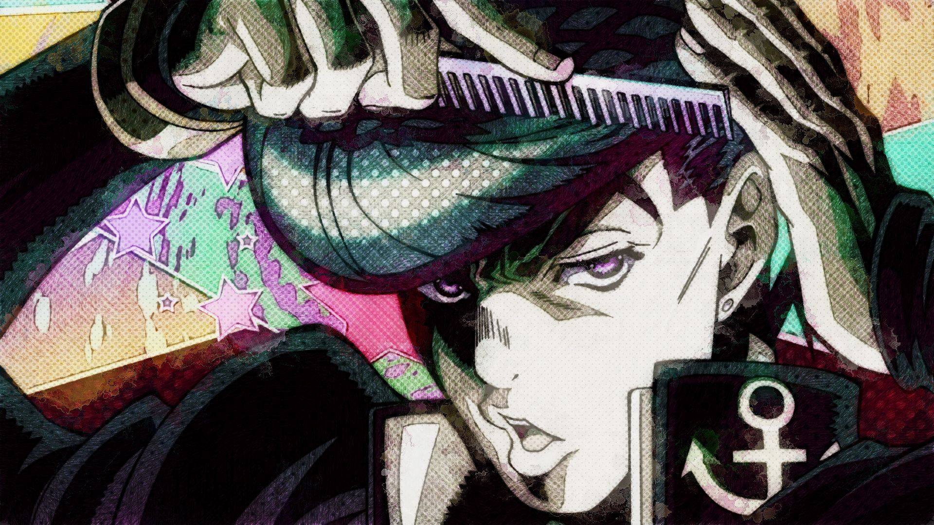 Download Josuke Higashikata striking a pose in his iconic outfit - JoJo's  Bizarre Adventure Wallpaper