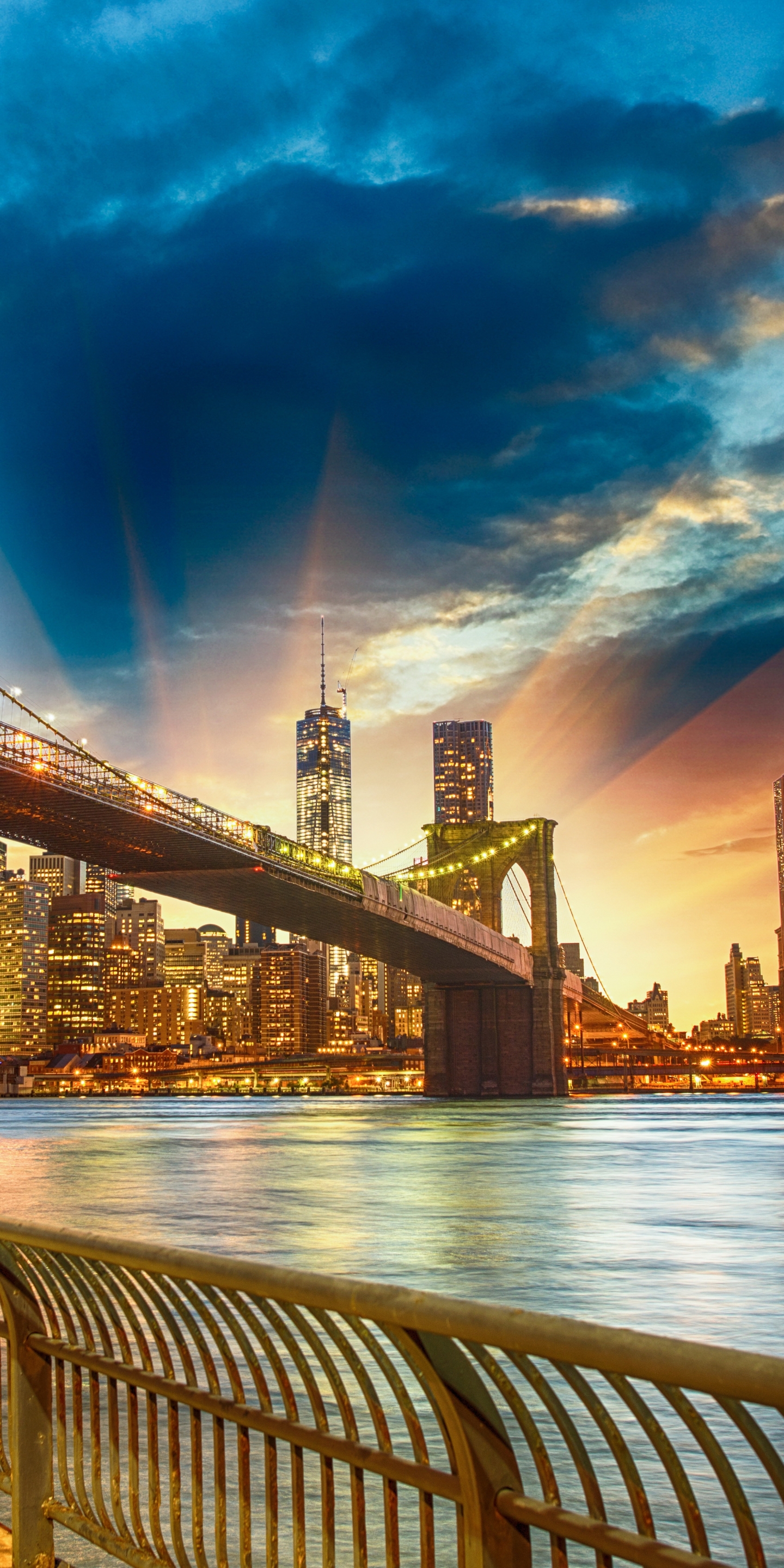The City bridge brooklyn manhattan new york ny nyc sunset HD  wallpaper  Peakpx