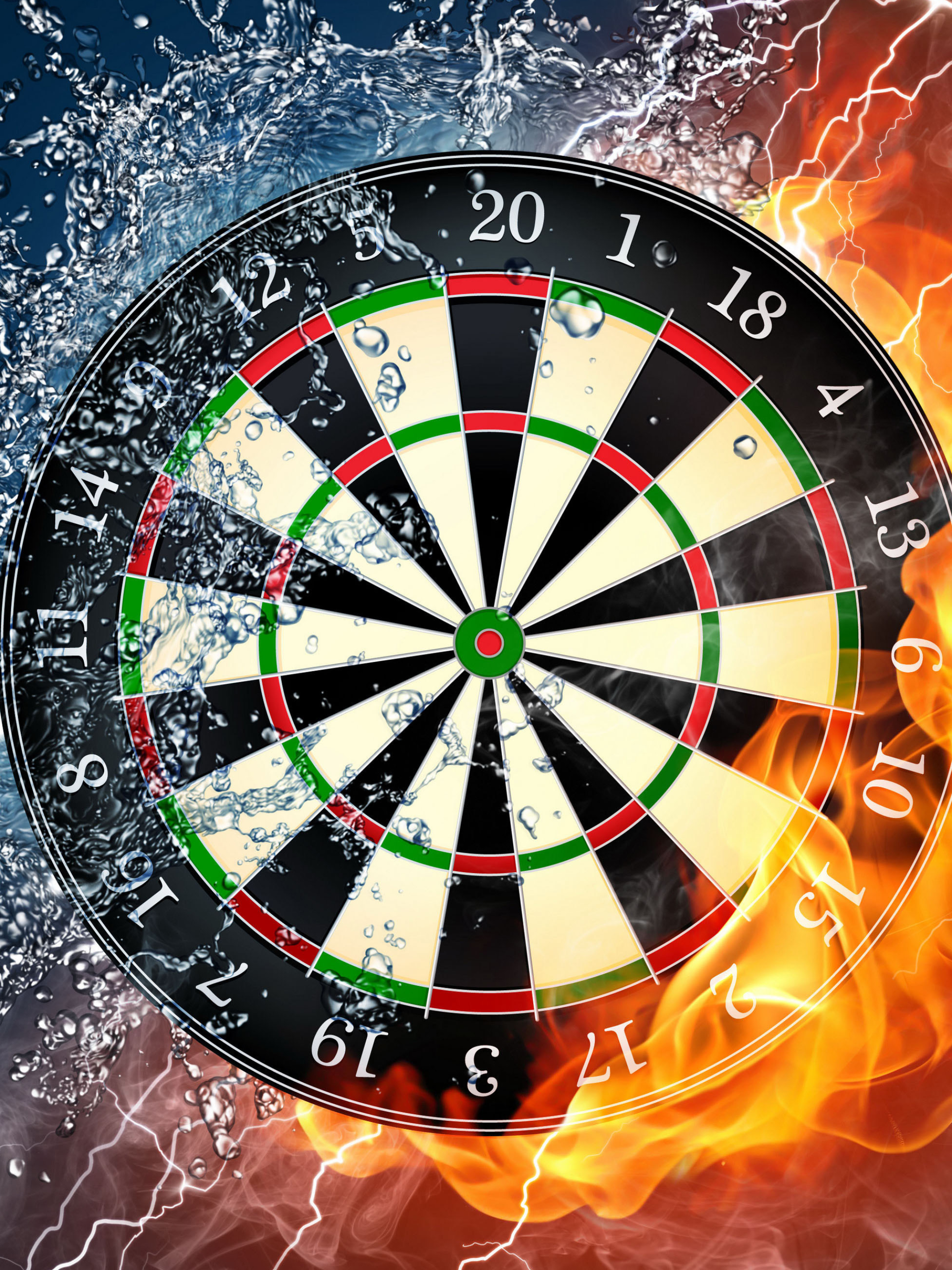game, darts, dart board, water, elemental, flame cell phone wallpapers