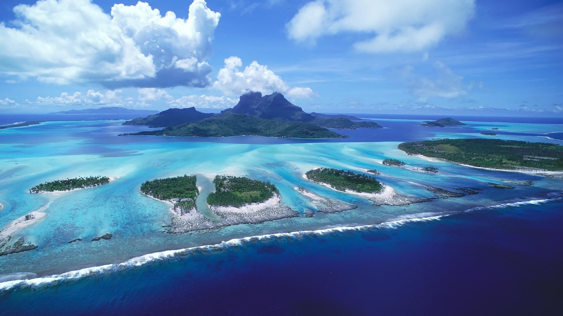 island, earth, great barrier reef 4K