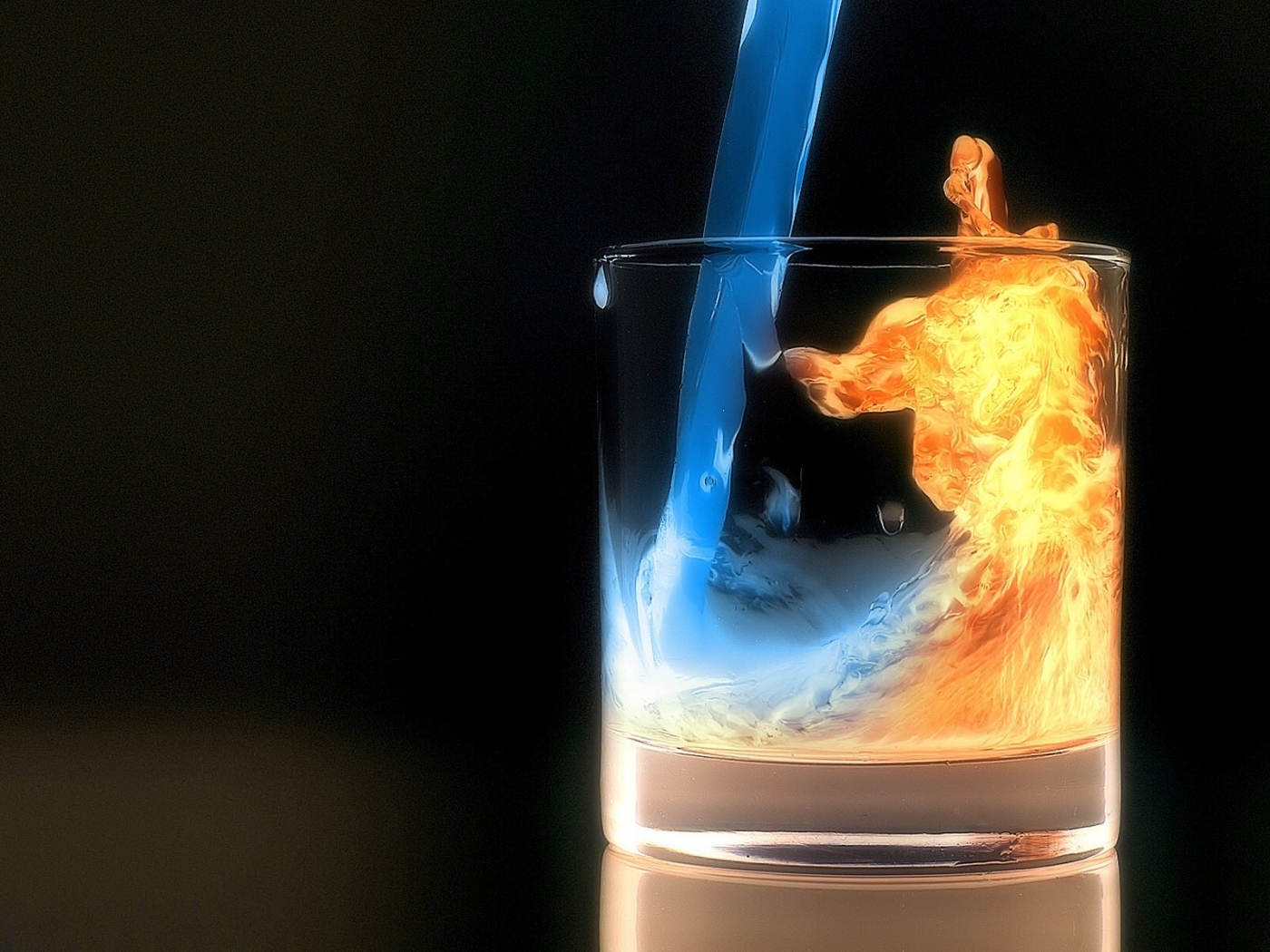 Download mobile wallpaper Water, Fire, Background for free.