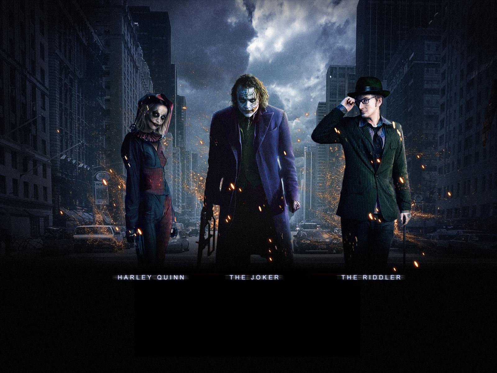 joker, riddler (dc comics), the dark knight, harley quinn, movie, batman 4K Ultra