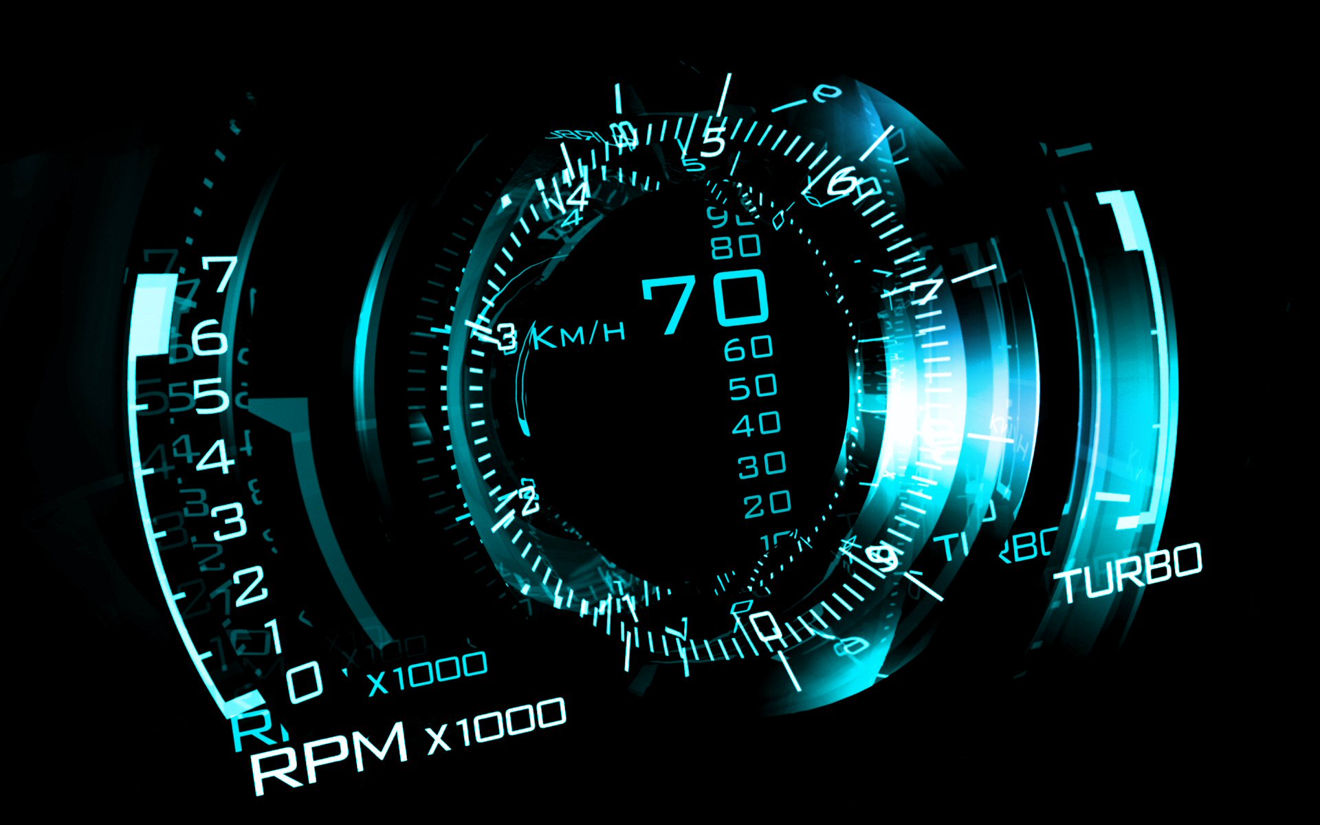 speedometer, vehicles, blue, cgi