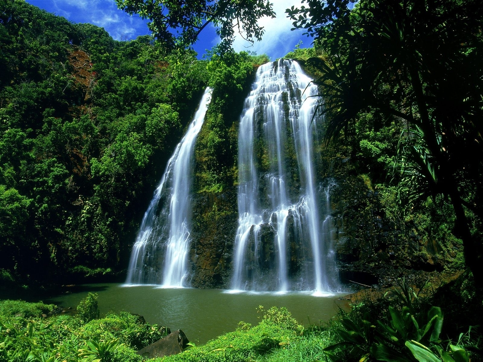 1504620 télécharger l'image terre/nature, chûte d'eau, hawaii, kauai, la nature, végétation, eau - fonds d'écran et économiseurs d'écran gratuits