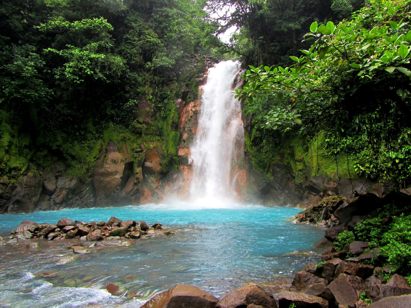 earth, waterfall, costa rica, forest, waterfalls