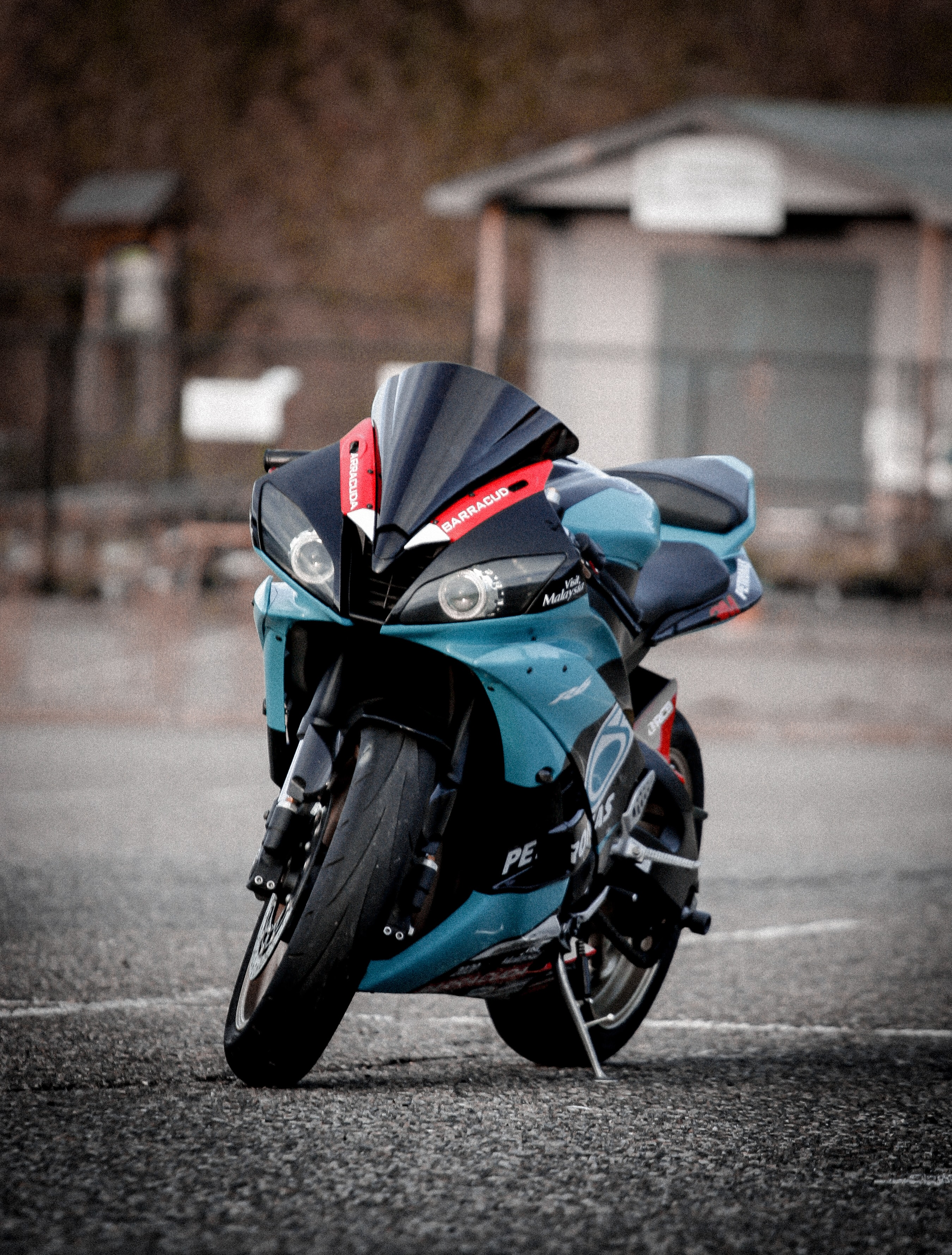 bike, motorcycles, sport bike, motorcycle, blue, front view, sportbike 8K