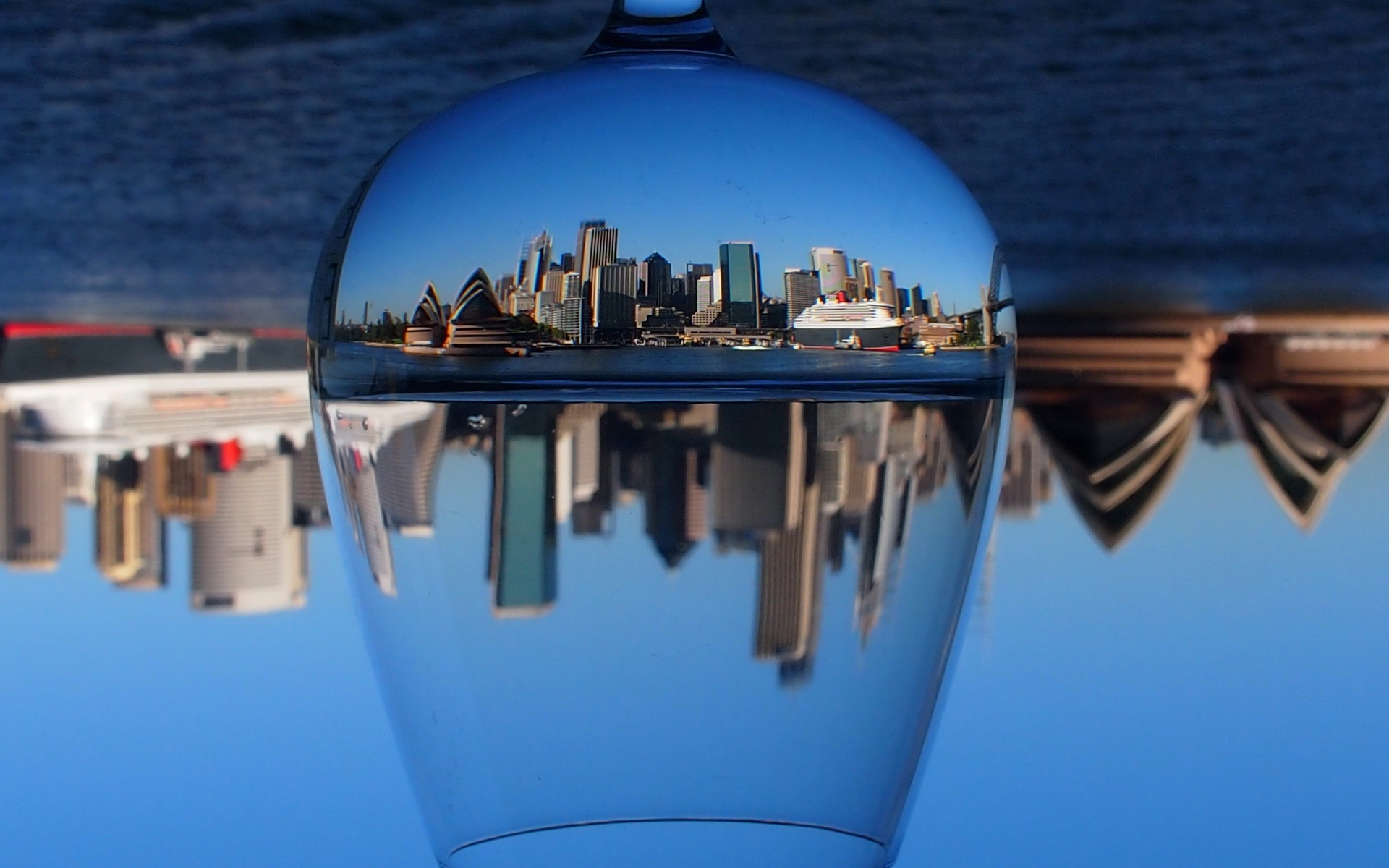 photography, reflection, sydney iphone wallpaper