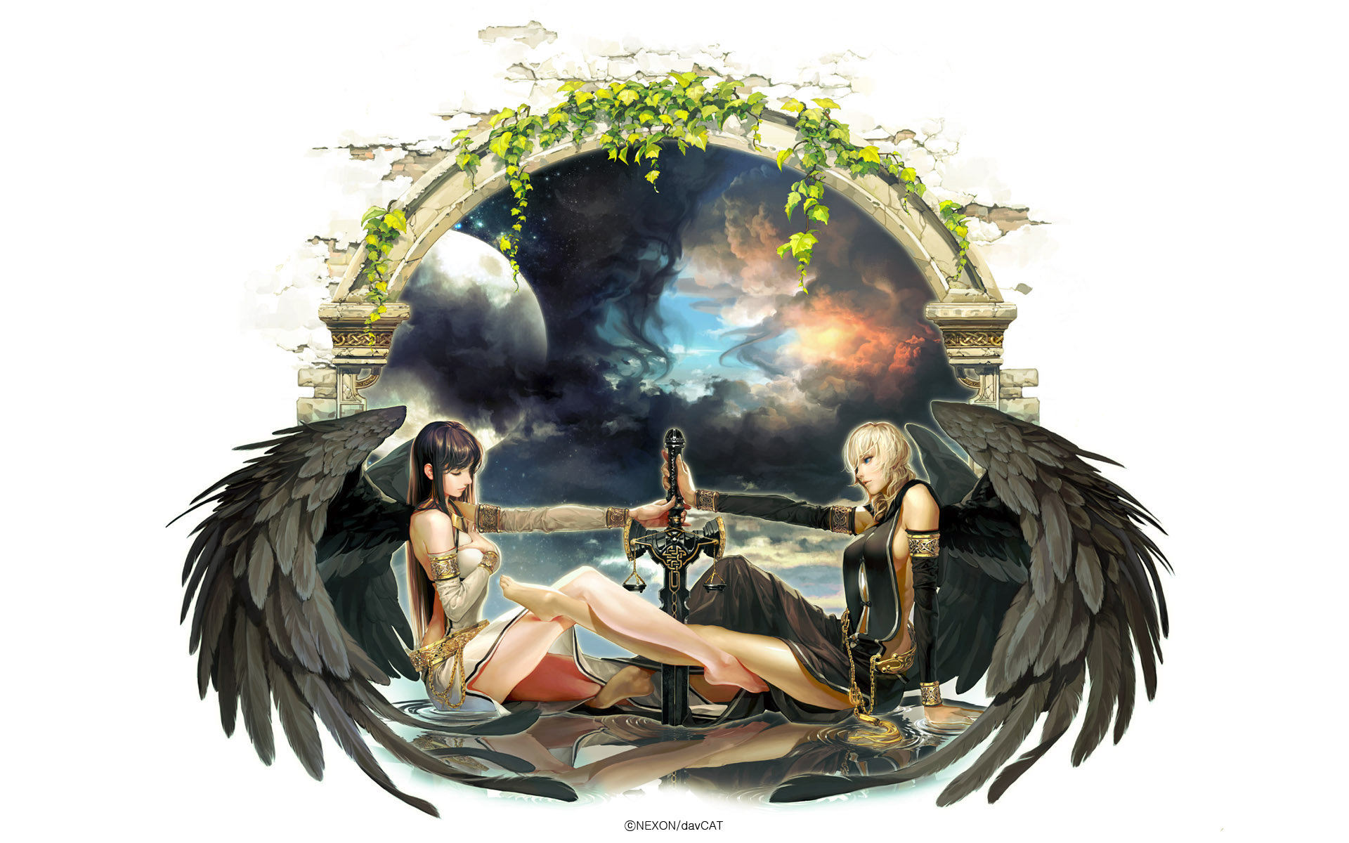 heaven, video game, mabinogi ii: arena, angel, sword for android