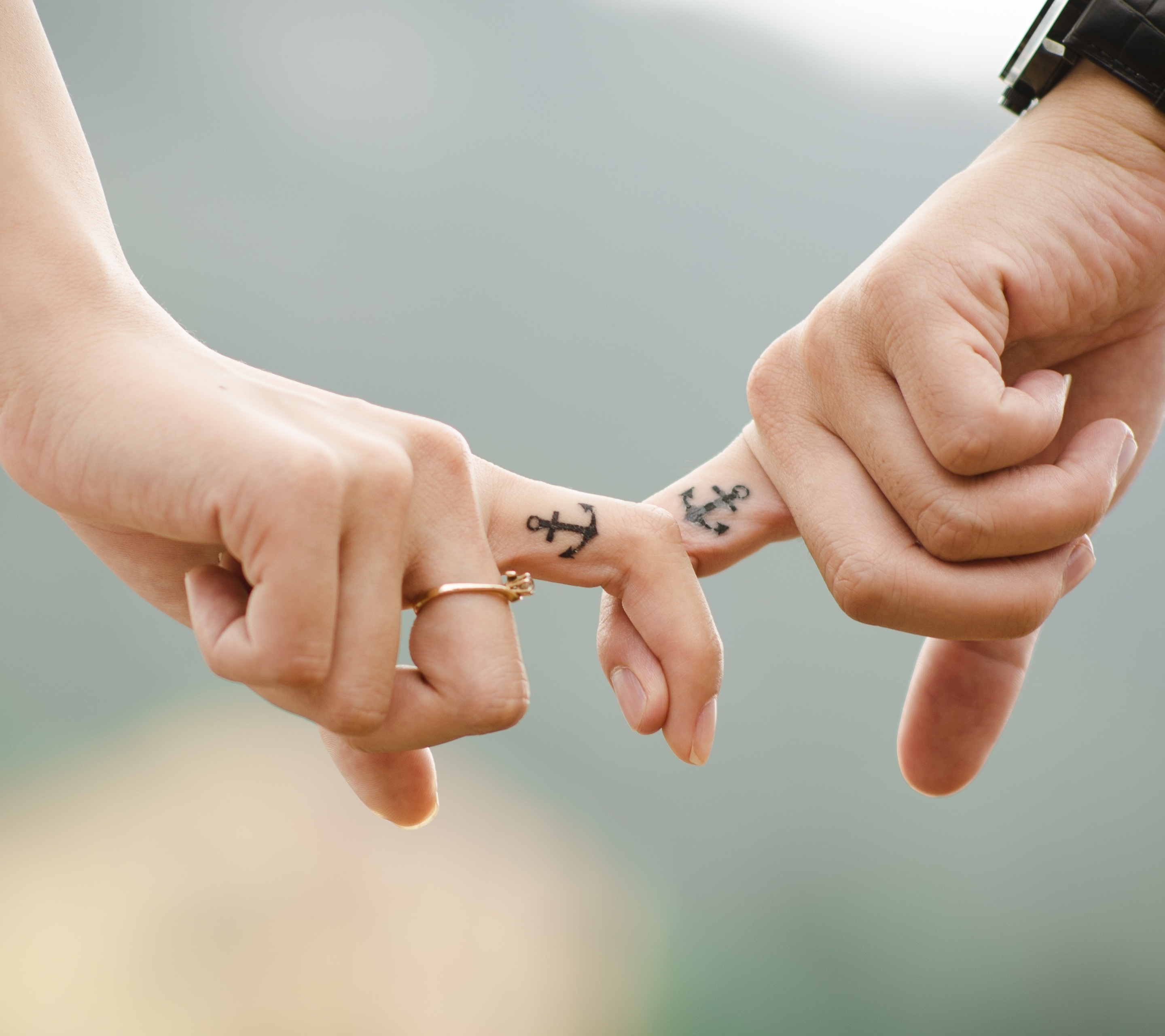 couple, love, photography, finger, tattoo, ring, hand cellphone