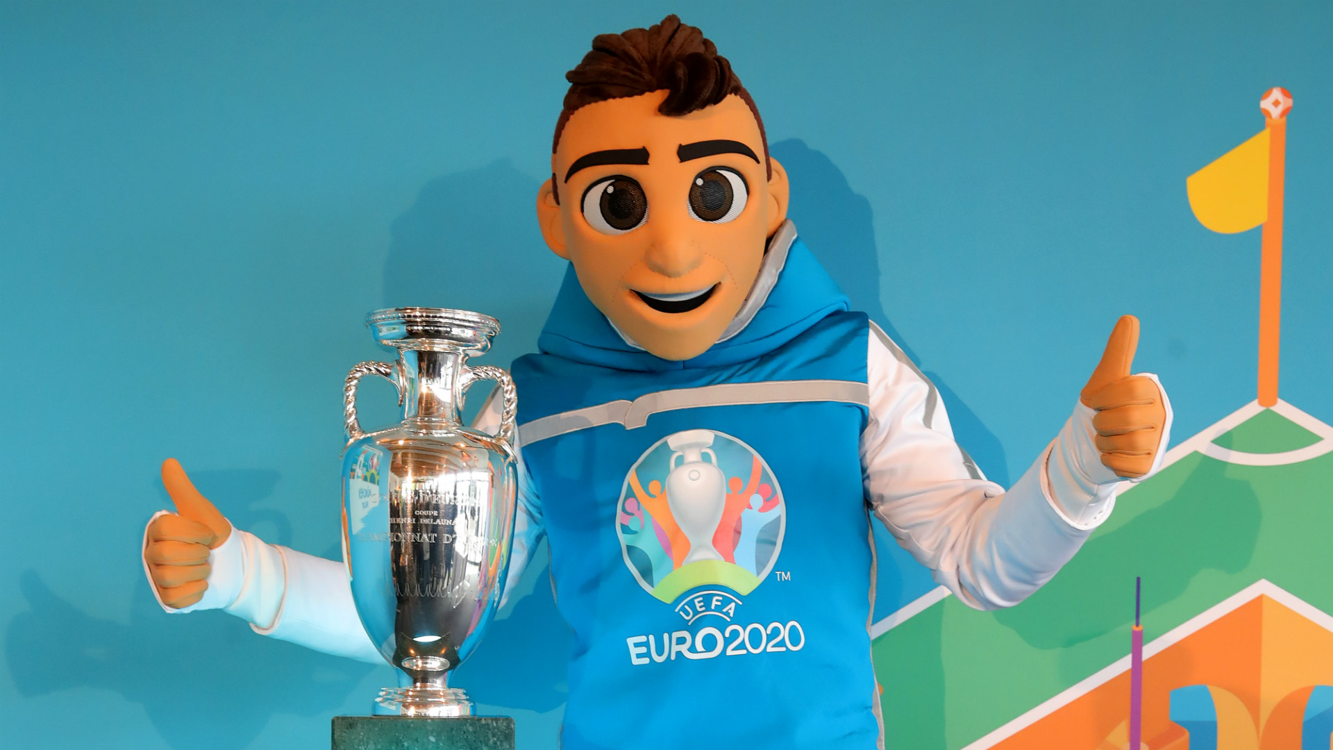 1026367 baixar papel de parede esportes, uefa euro 2020, mascote, habilidade, futebol, troféu - protetores de tela e imagens gratuitamente