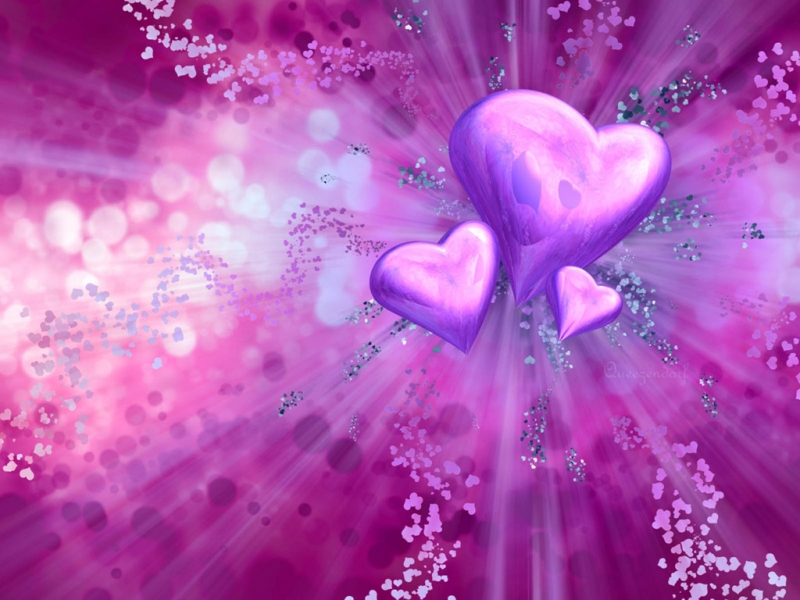 Download mobile wallpaper Violet, Background, Hearts, Love for free.