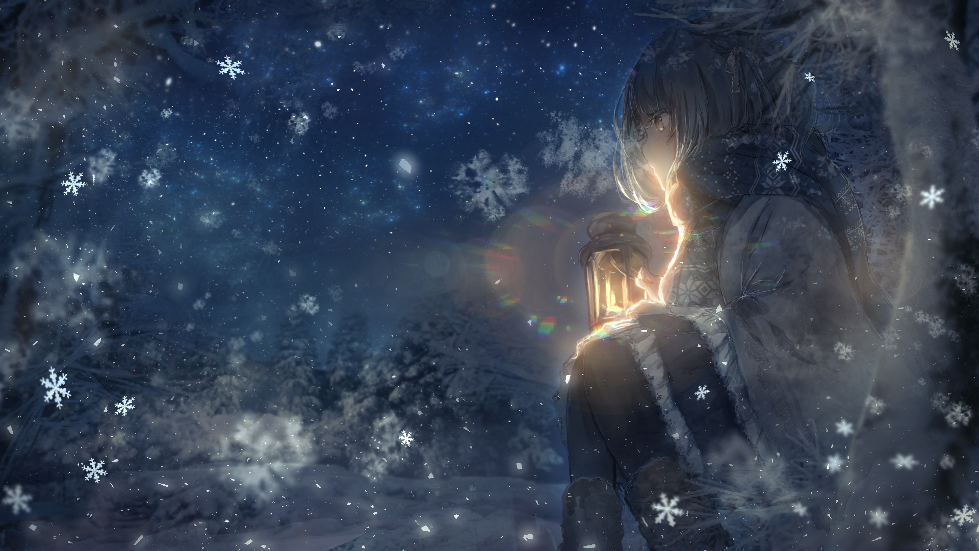Ryo, snowflakes, anime, winter day, ueda ryo, snowy night HD wallpaper |  Pxfuel