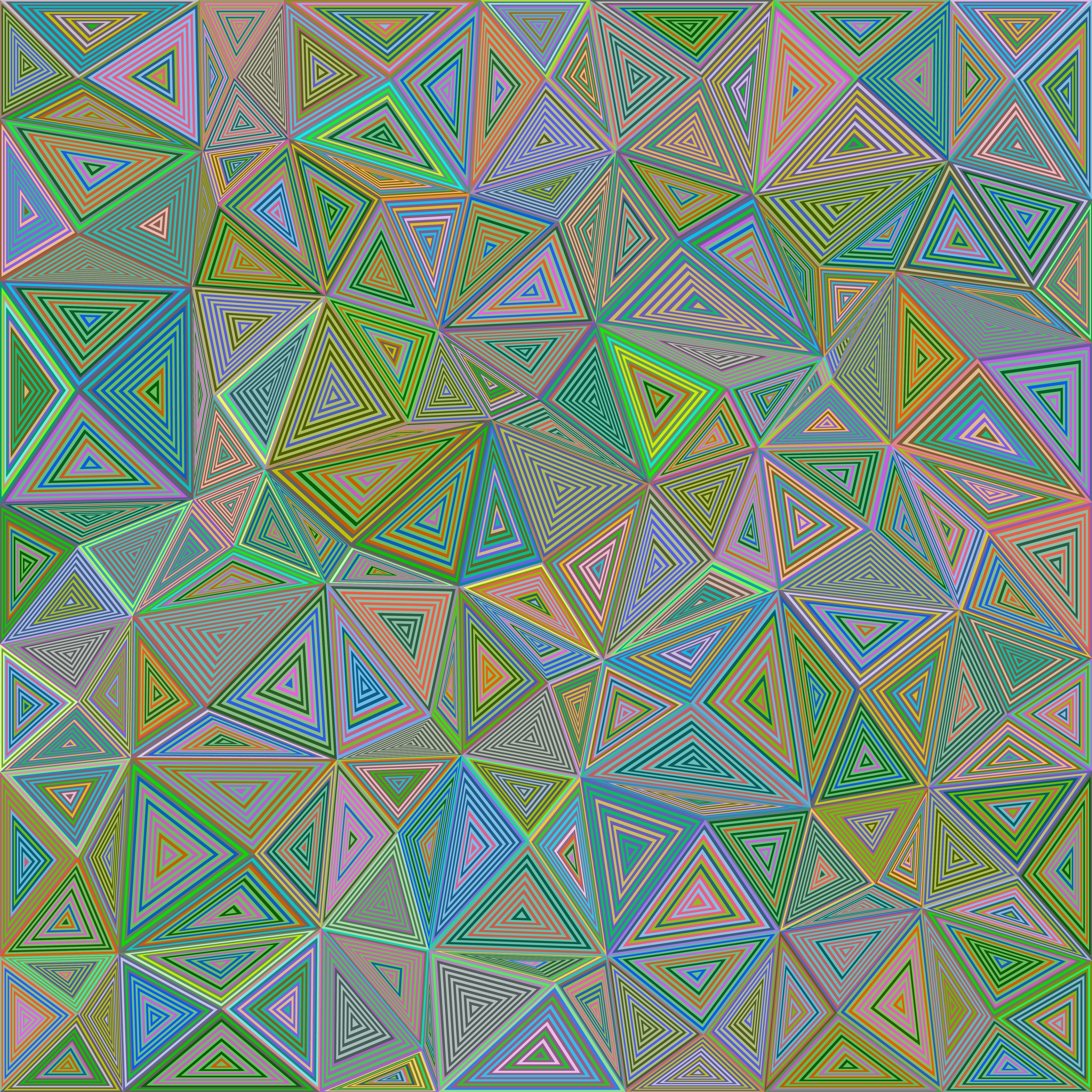 illusion, 3d, geometric, triangle, polygon
