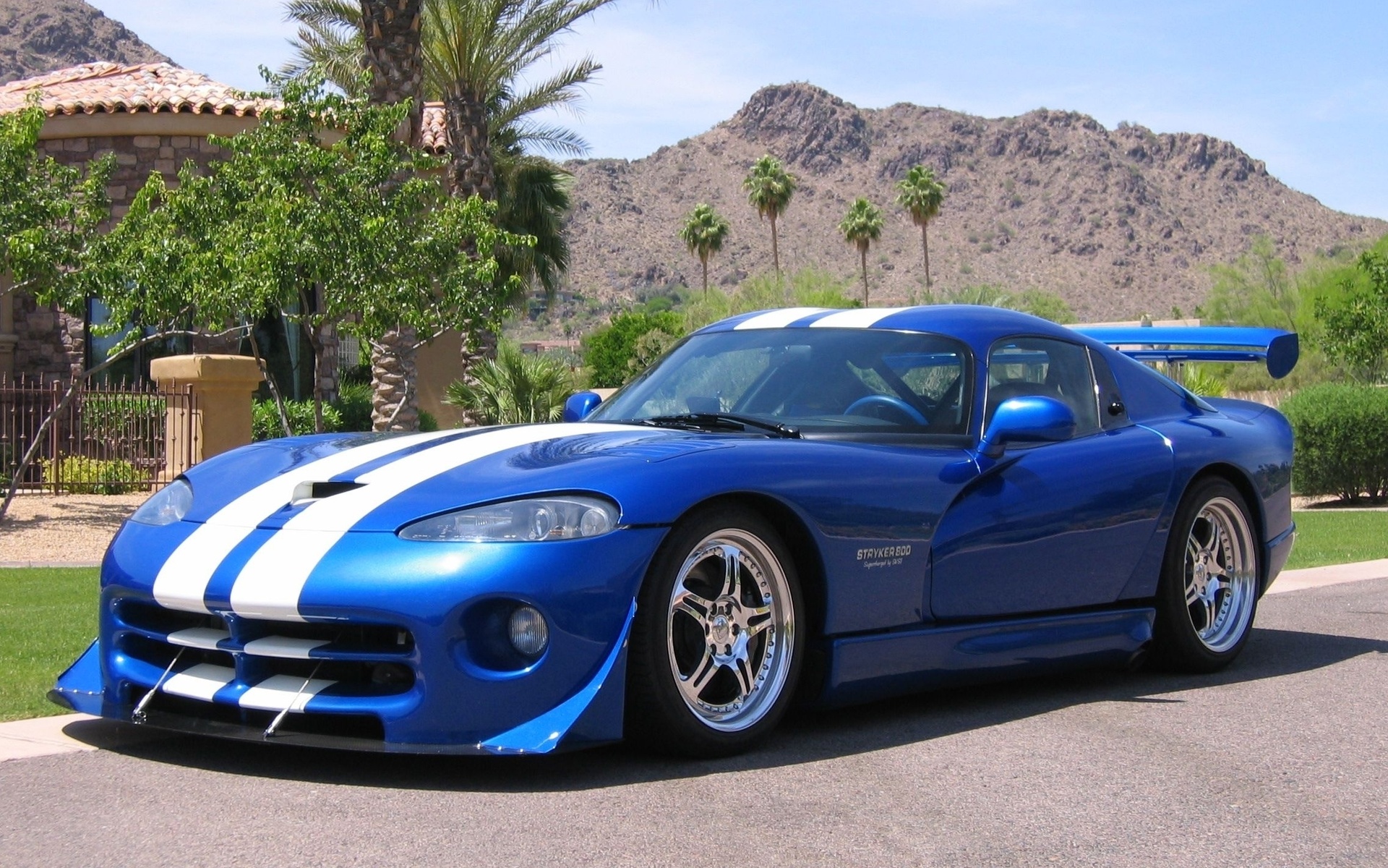 Dodge Viper черный 4k