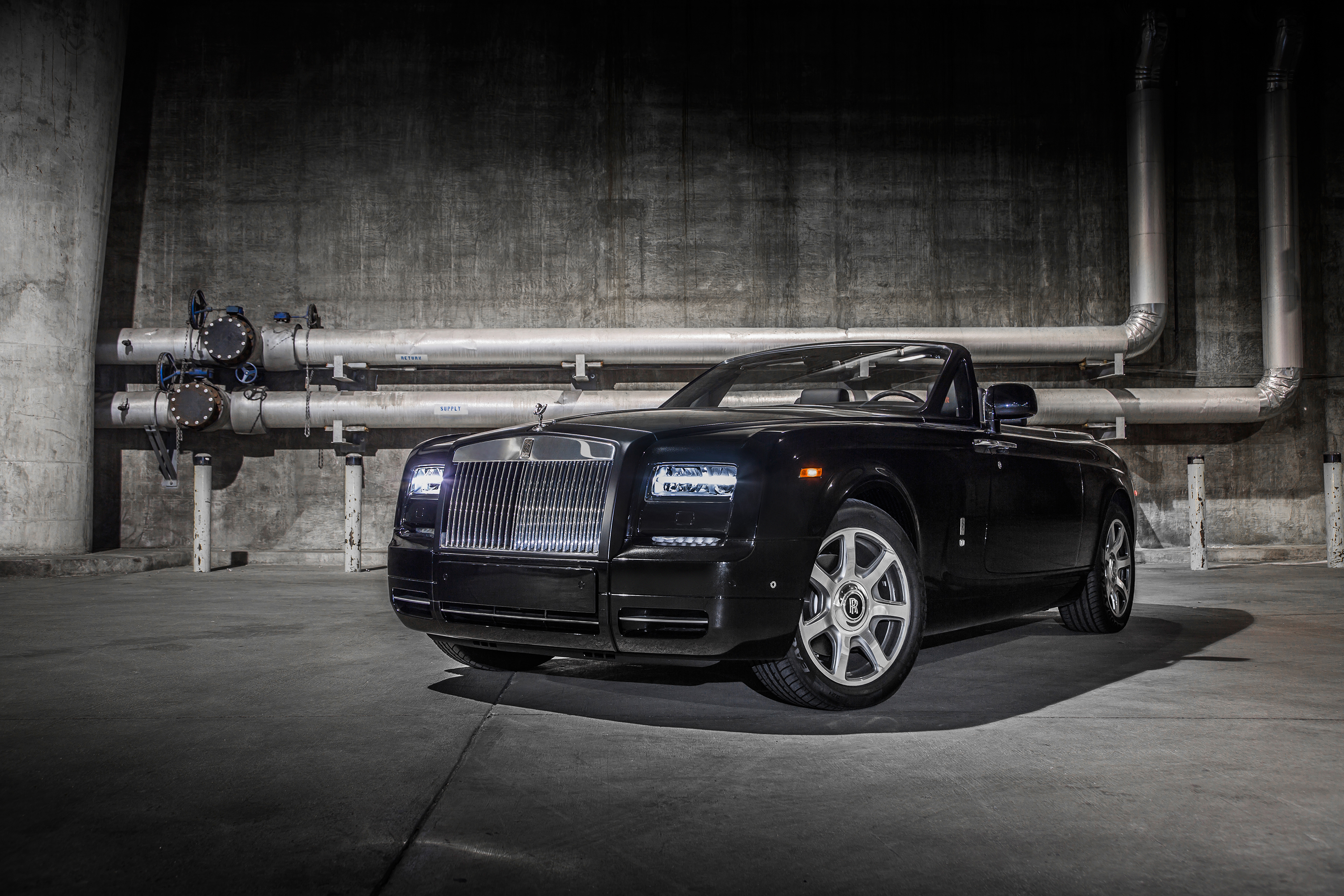 Full HD Wallpaper vehicles, rolls royce phantom, black car, car, rolls royce