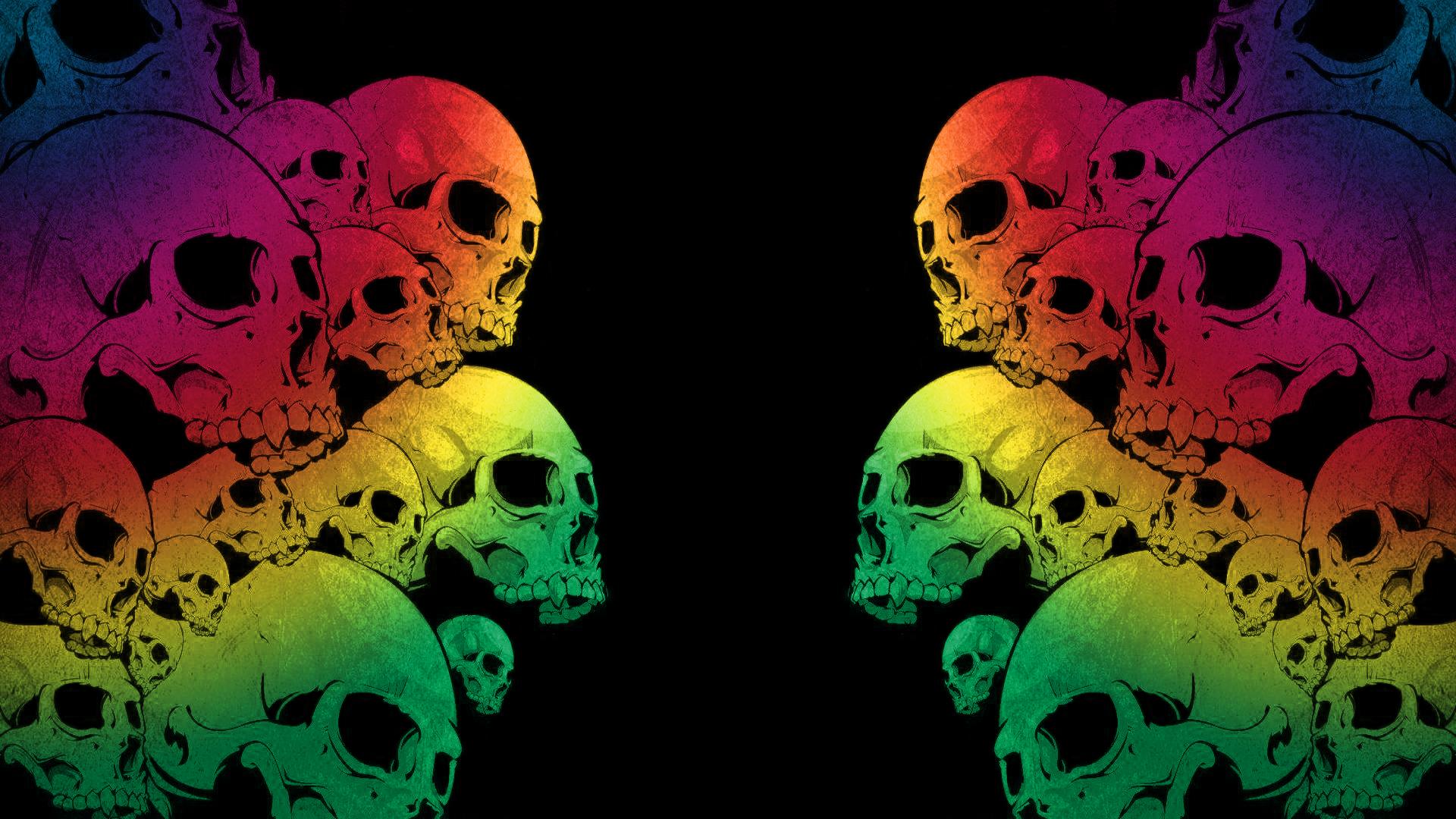 Разноцветный череп