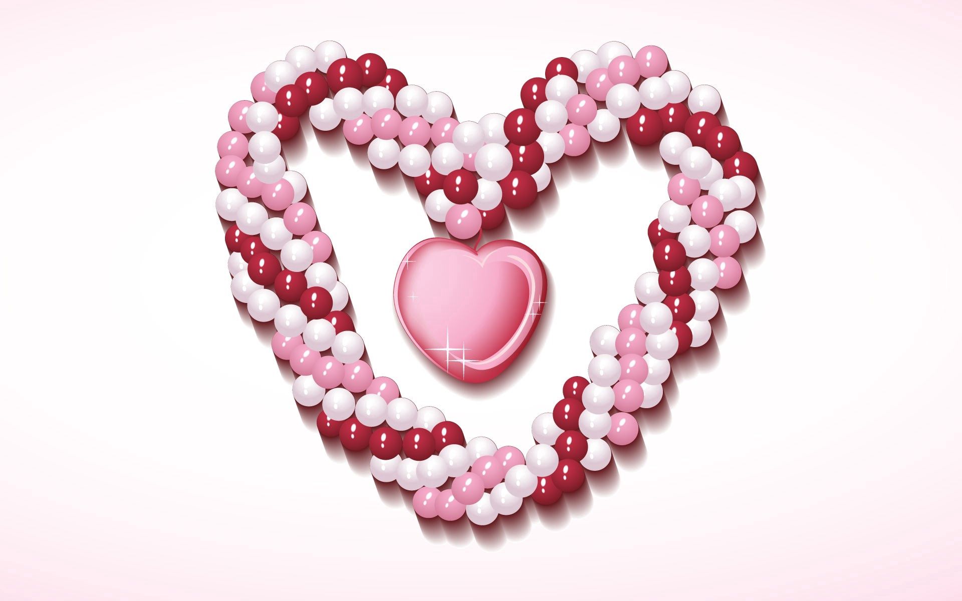 114295 descargar fondo de pantalla brillante, amor, perlas, rosario, un corazón, corazón: protectores de pantalla e imágenes gratis