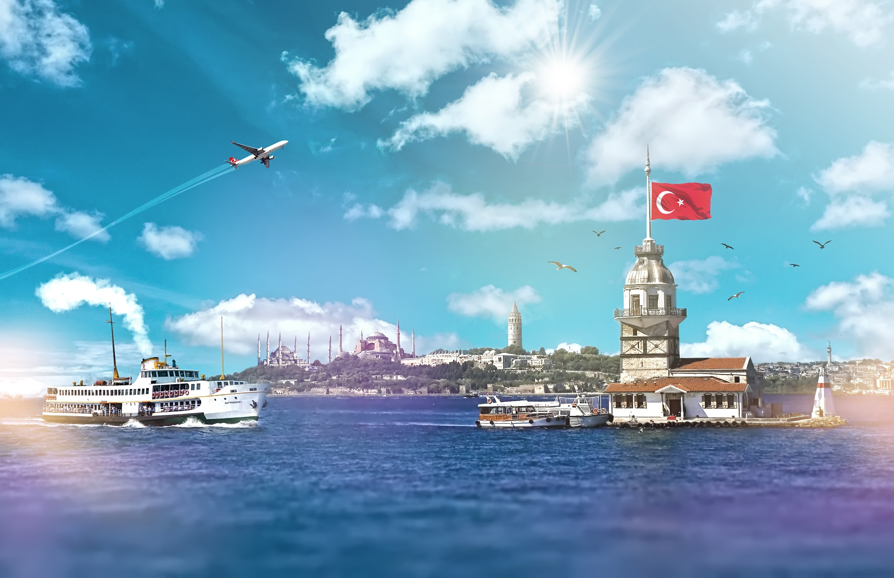 435749 télécharger l'image istanbul, turquie, sainte sophie, mosquée bleue, construction humaine, la tour, villes - fonds d'écran et économiseurs d'écran gratuits