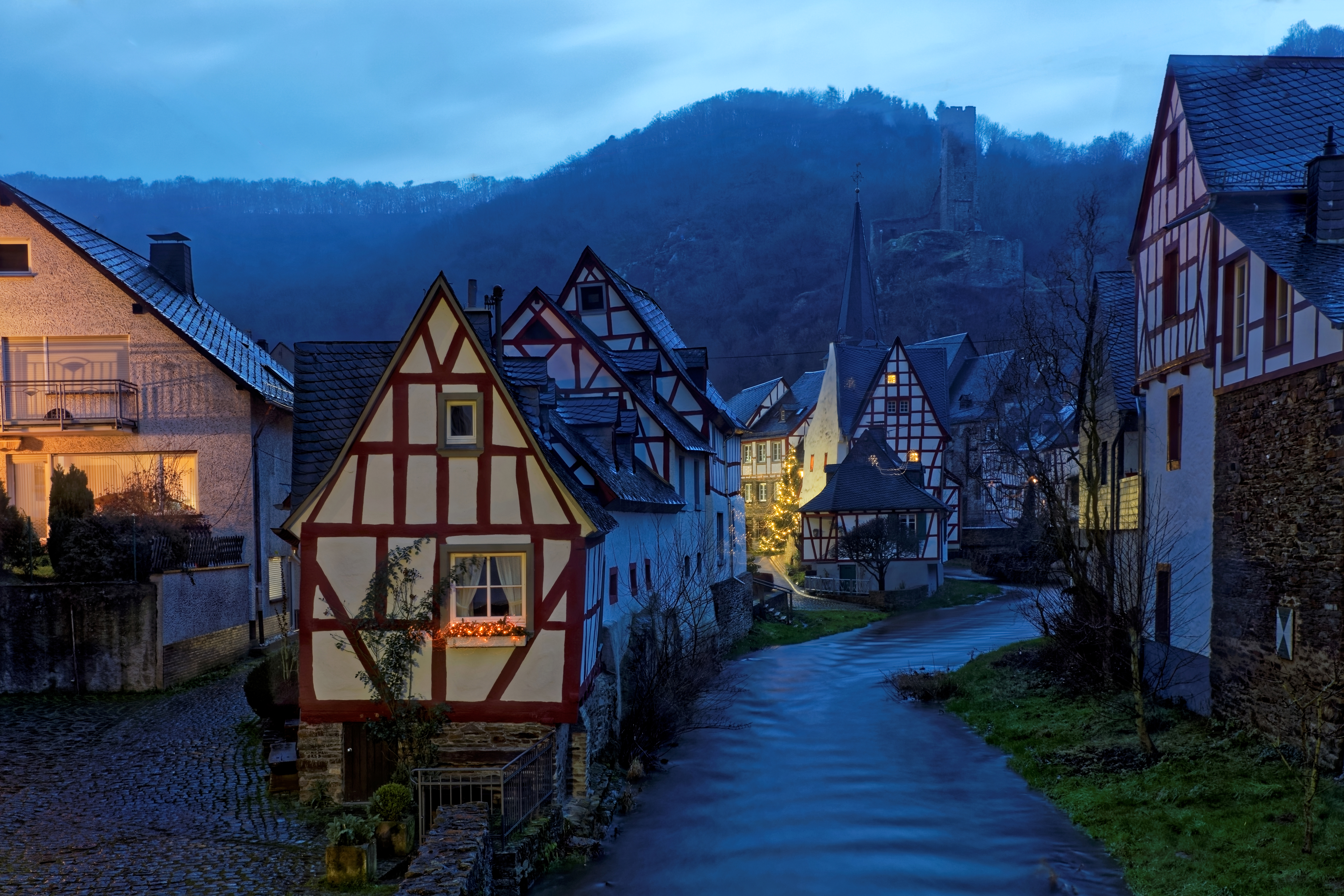 Wallpaper Full HD germany, man made, village, architecture, dusk, house