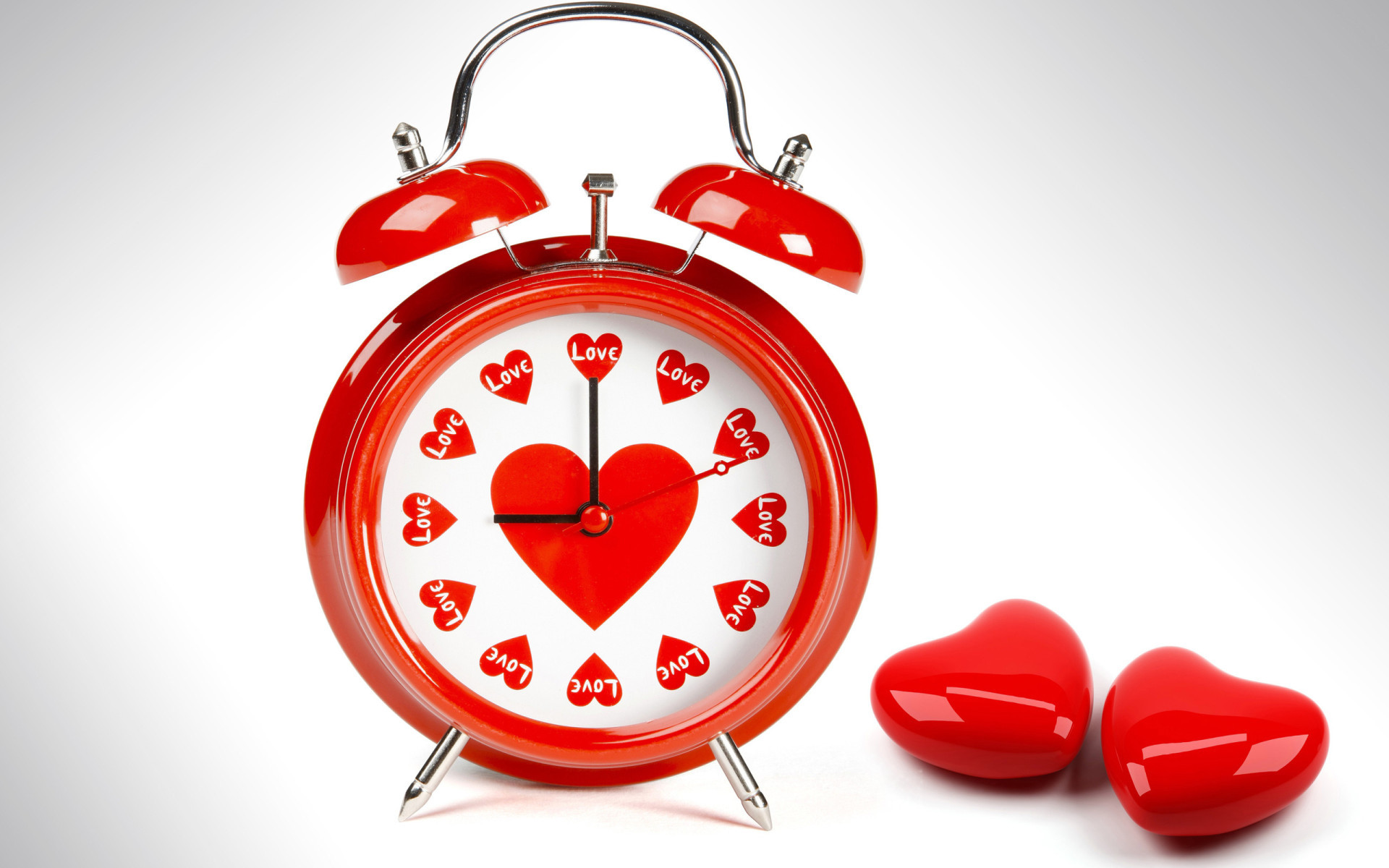 hearts, valentine's day, love, holidays, clock, white cellphone