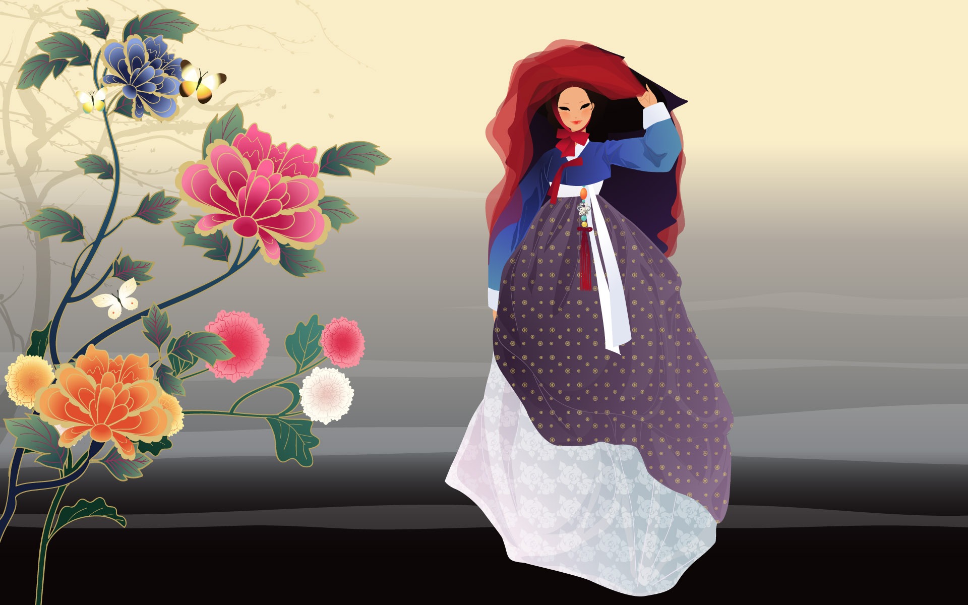 New Lock Screen Wallpapers women, artistic, korea, traditional costume