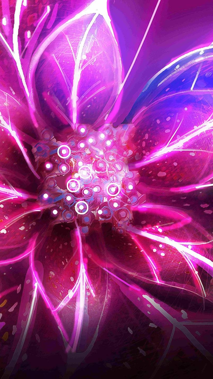 Download Trending Pink And Purple Glitter Flowers Wallpaper