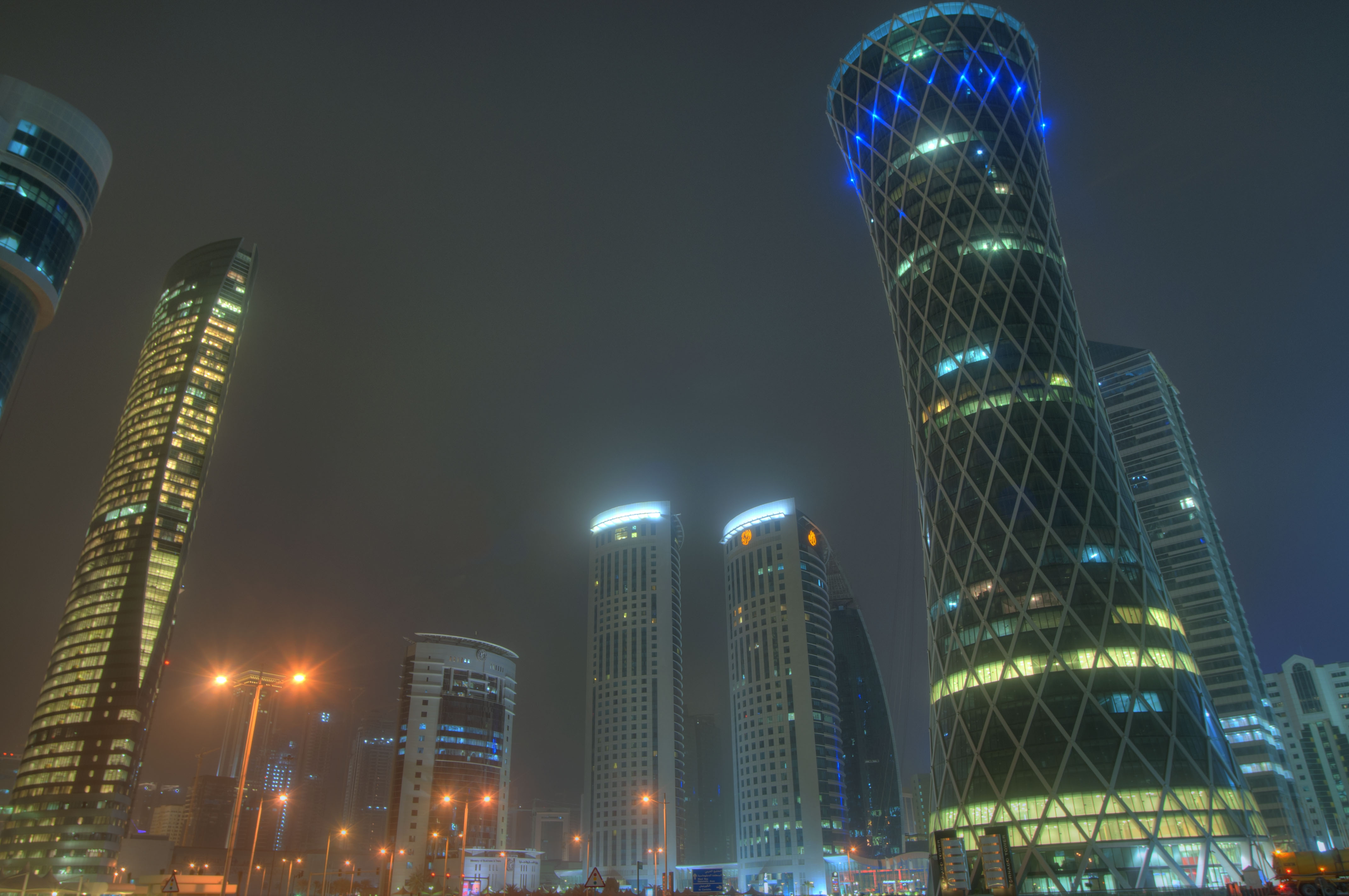 Mobile wallpaper cities, skyscrapers, uae, u a e, doha, qatar
