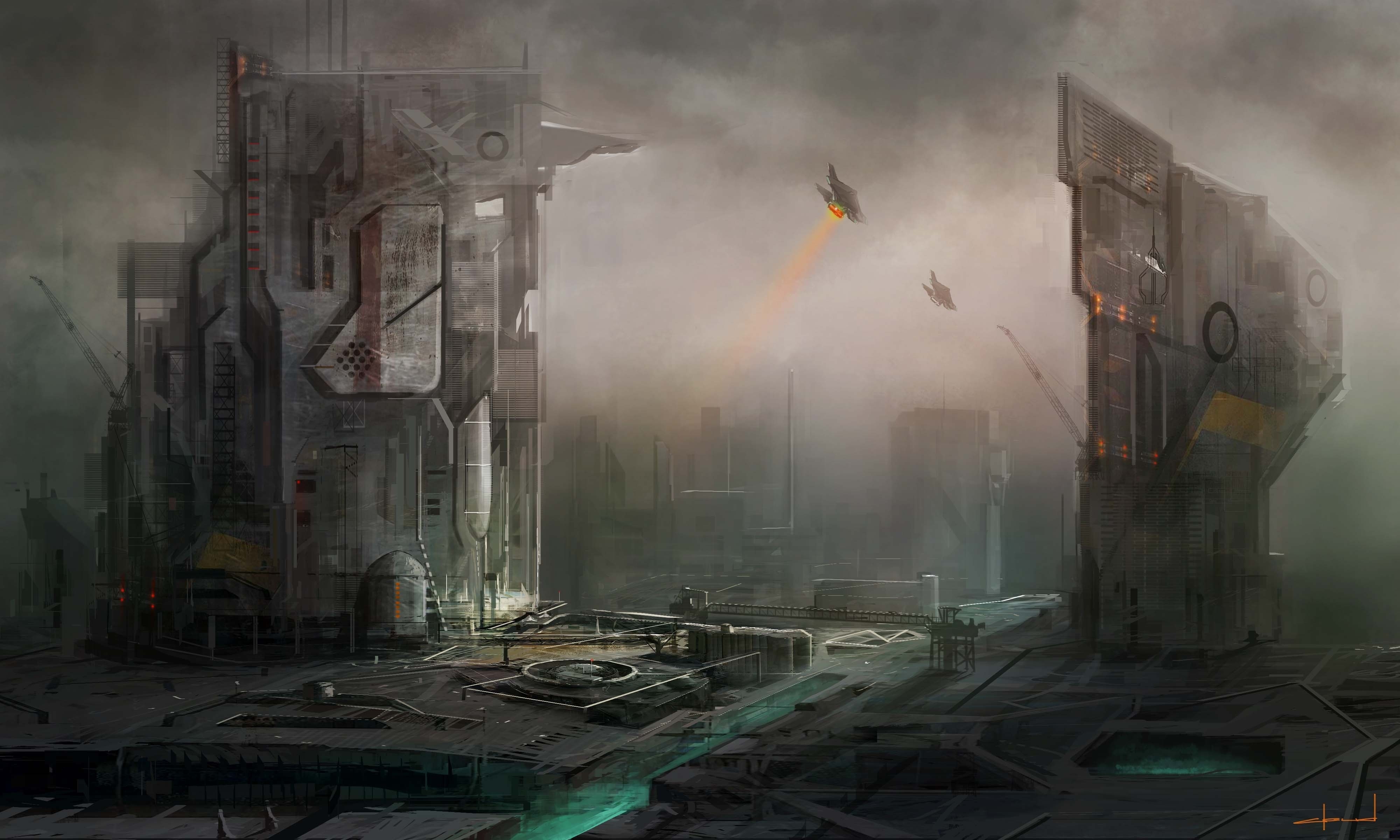 Моя подруга антиутопия. Sci Fi завод. Sci-Fi Art город киберпанк антиутопия. Город Sci Fi база. Разрушенный город будущего.