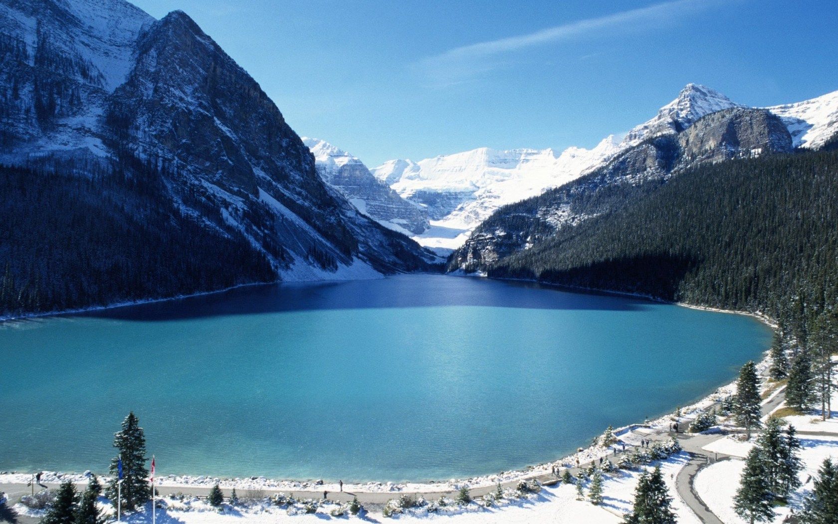 blue water, nature, mountains, lake, height, freshness, purity