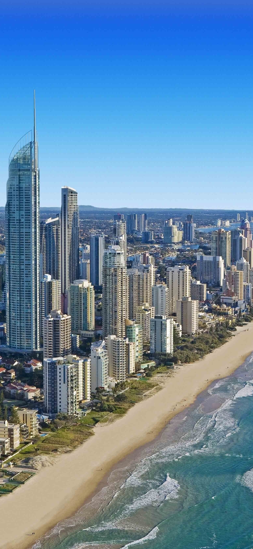 Download mobile wallpaper Cities, Australia, Man Made, Gold Coast, Queensland for free.