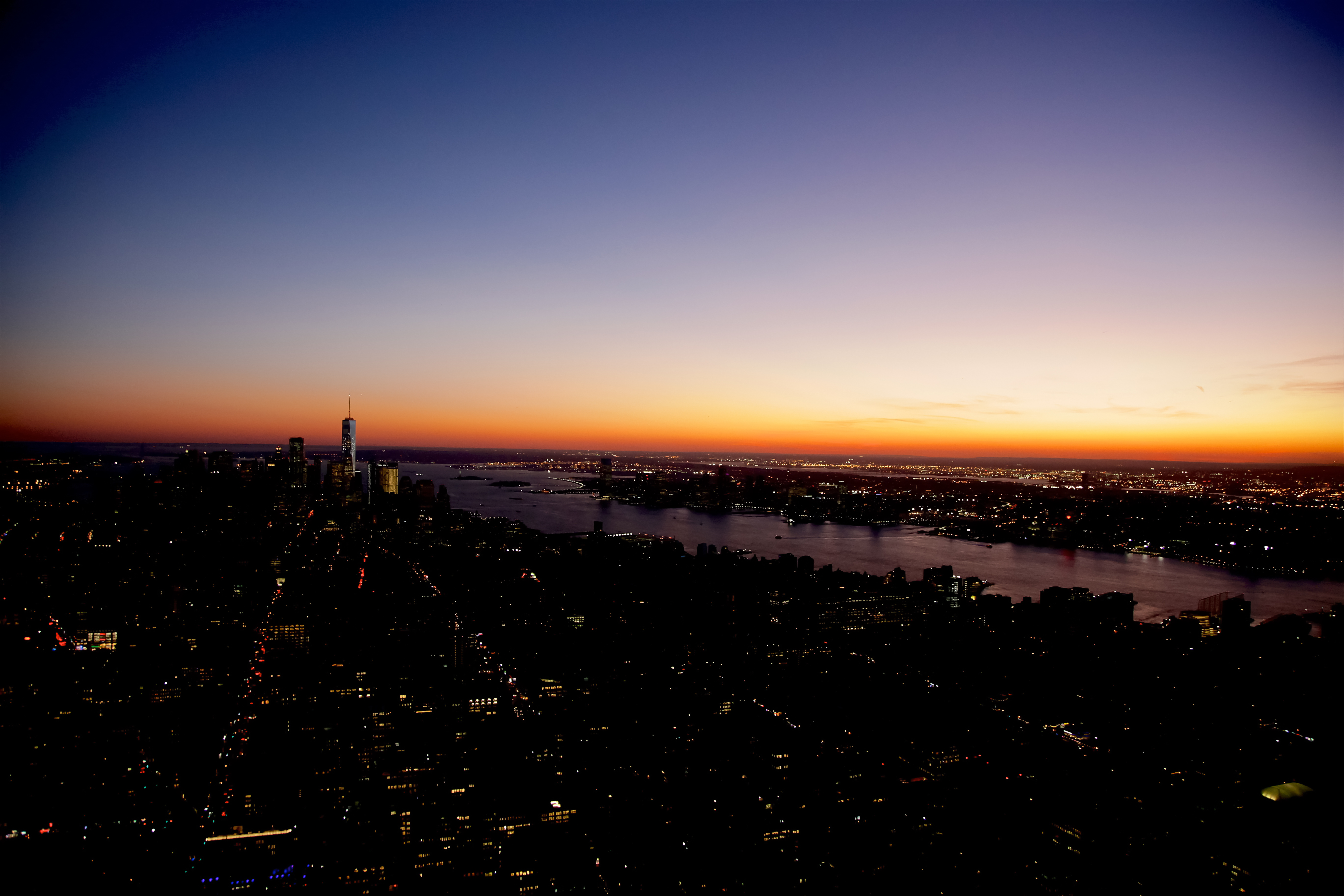 new york, cities, usa, view from above, night city, city lights, united states, megapolis, megalopolis Free Background