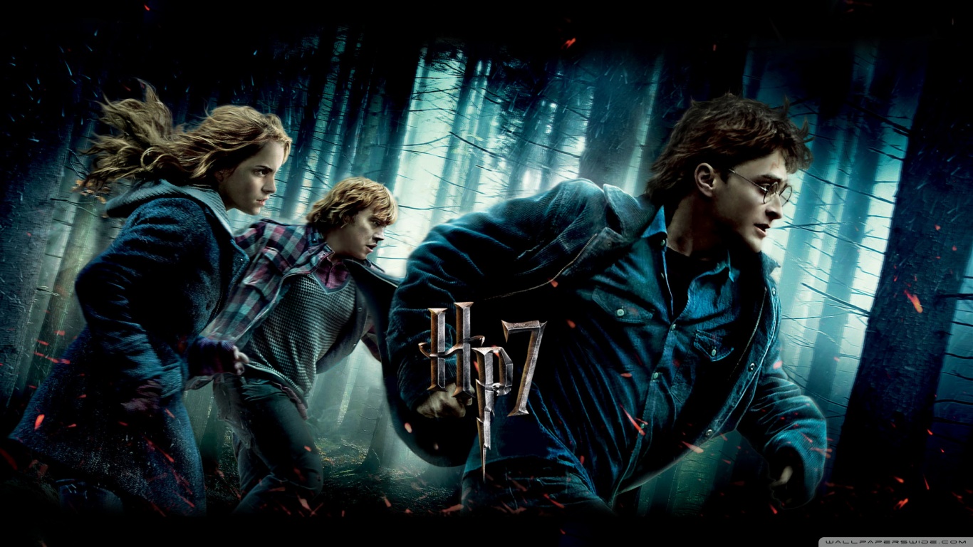 hermione granger, movie, harry potter and the deathly hallows: part 2, harry potter, ron weasley 4K, Ultra HD
