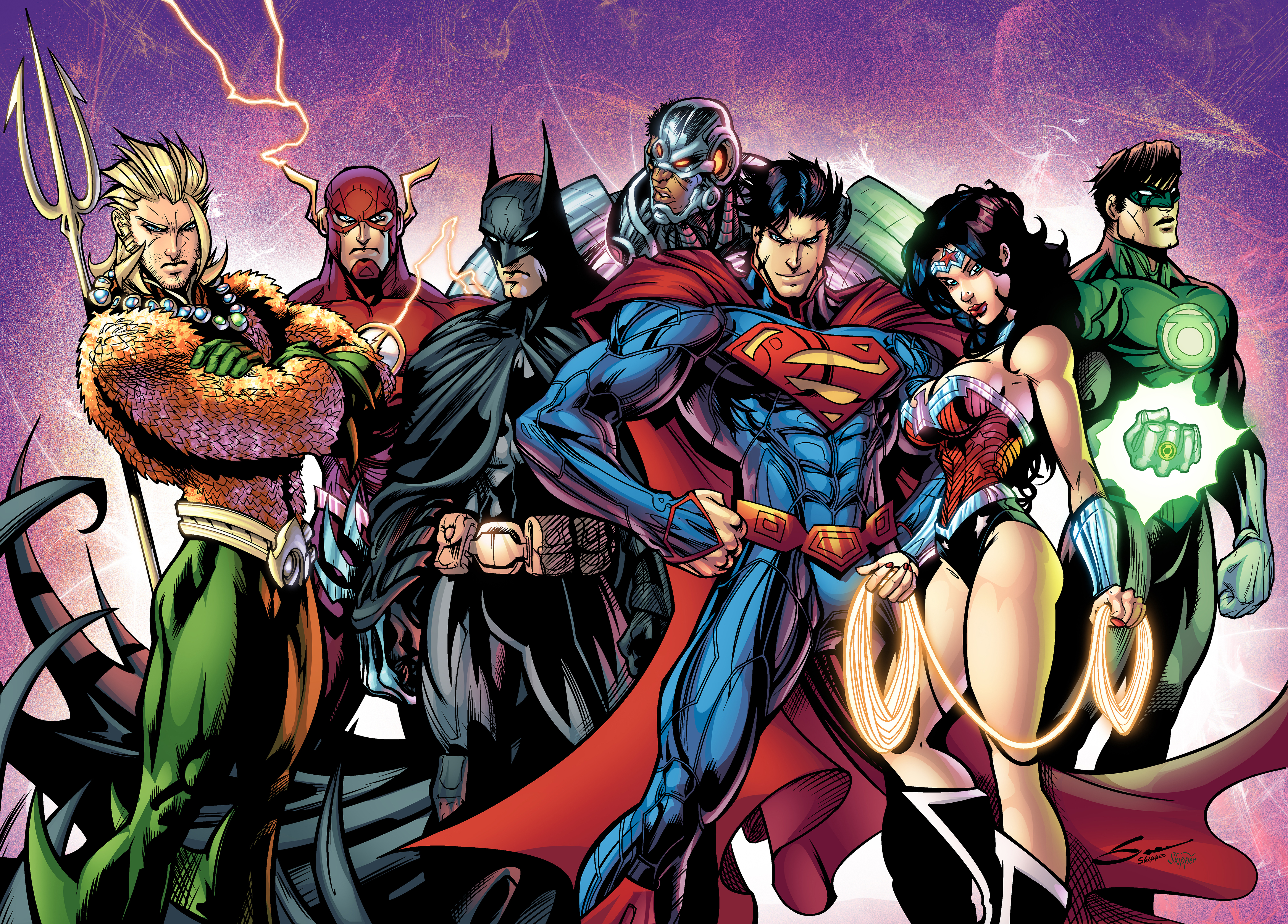 barry allen, comics, justice league, aquaman, batman, cyborg (dc comics), dc comics, flash, green lantern, hal jordan, superman, the new 52, wonder woman HD wallpaper